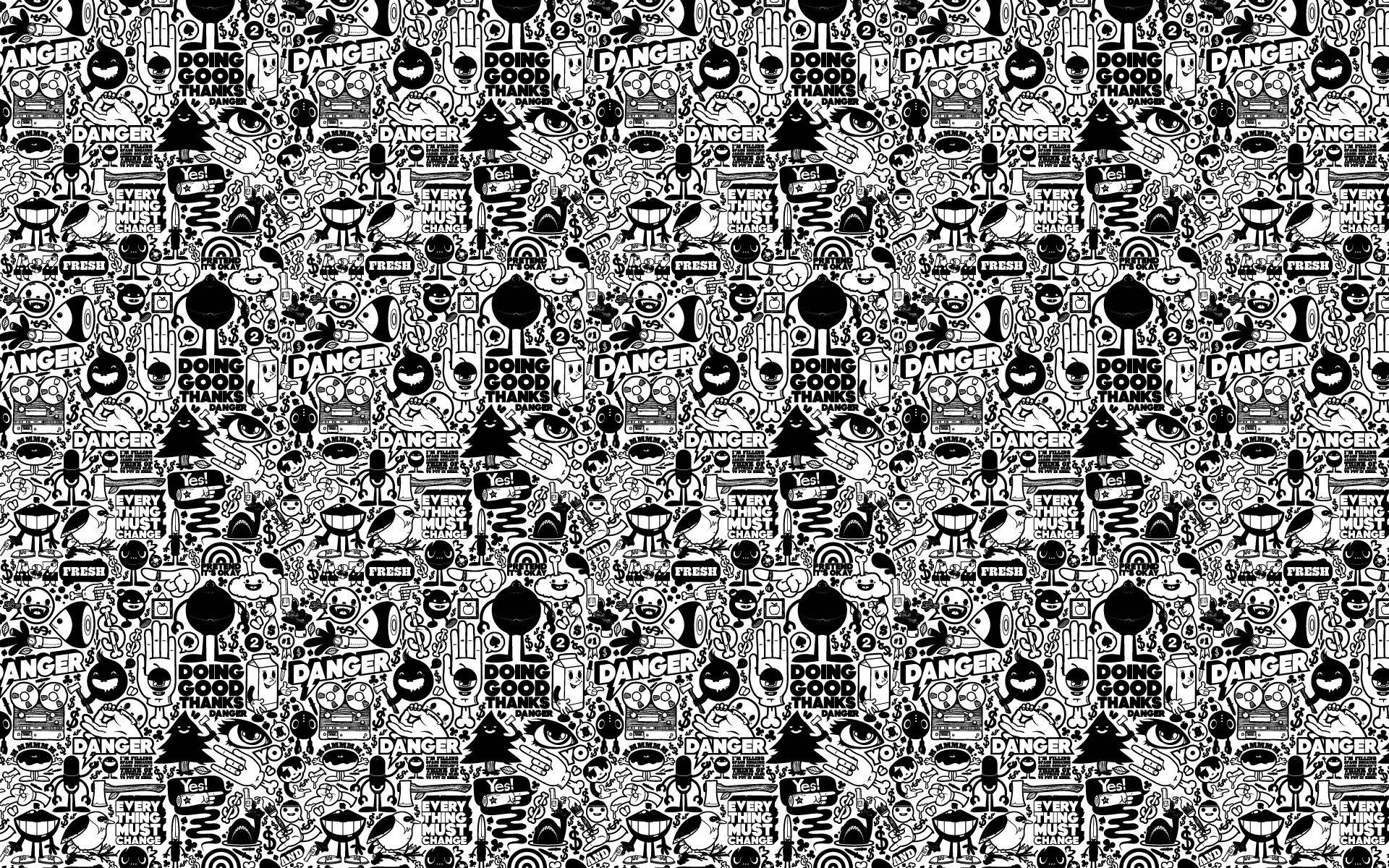 Artă alb-negru intricată Fundal