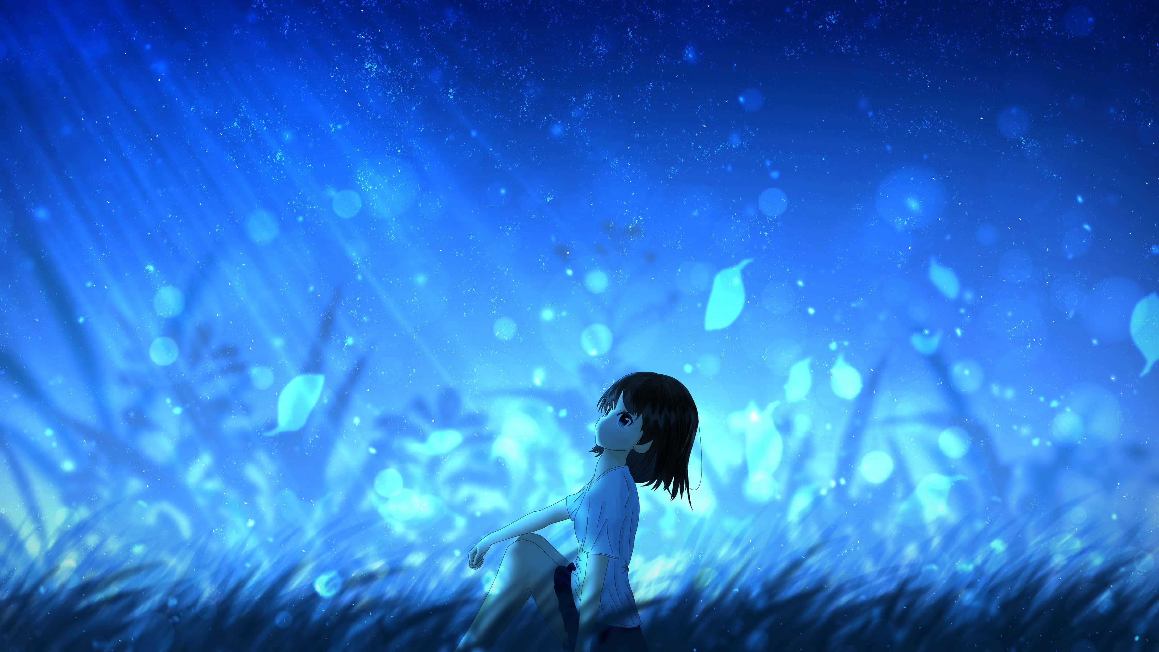 Artă anime uimitor de frumoasă pe wallpaper 4K Fundal
