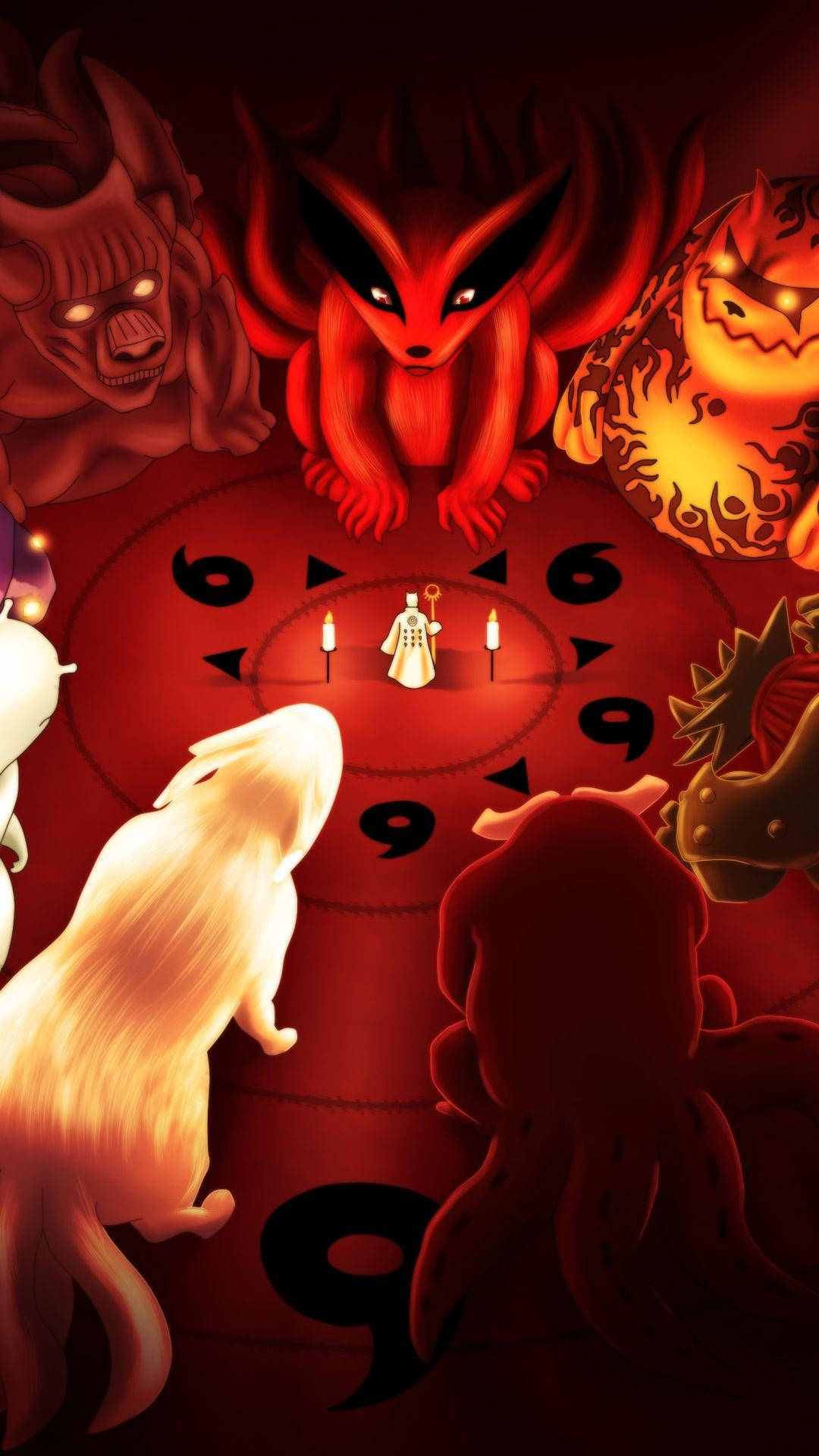 Artă Bestii Naruto Telefon Fundal