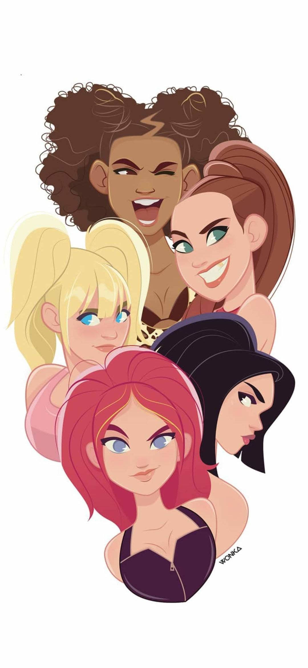 Artă Caricatură Spice Girls Fundal
