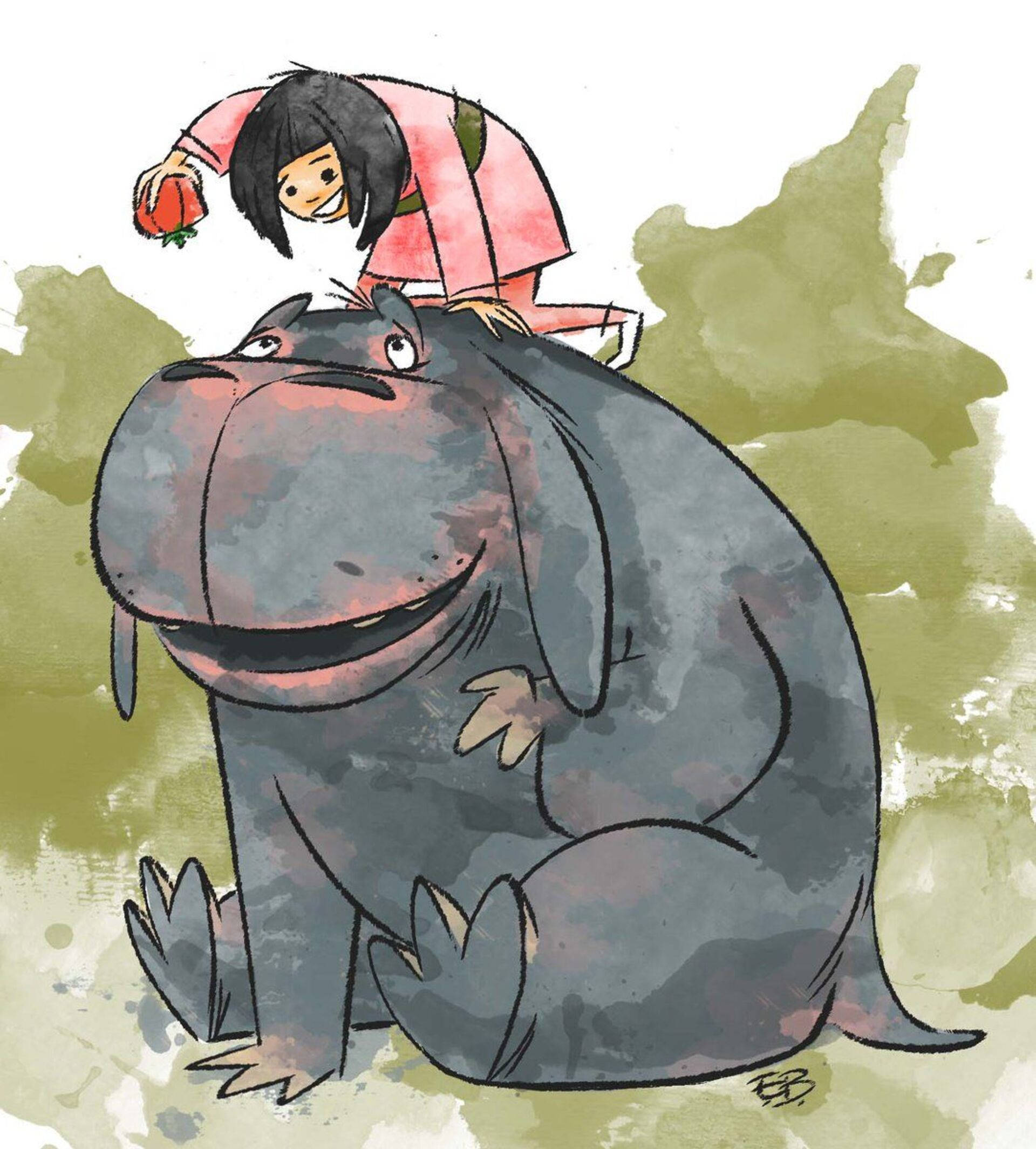 Artă Cartoon Pătată Okja Fundal