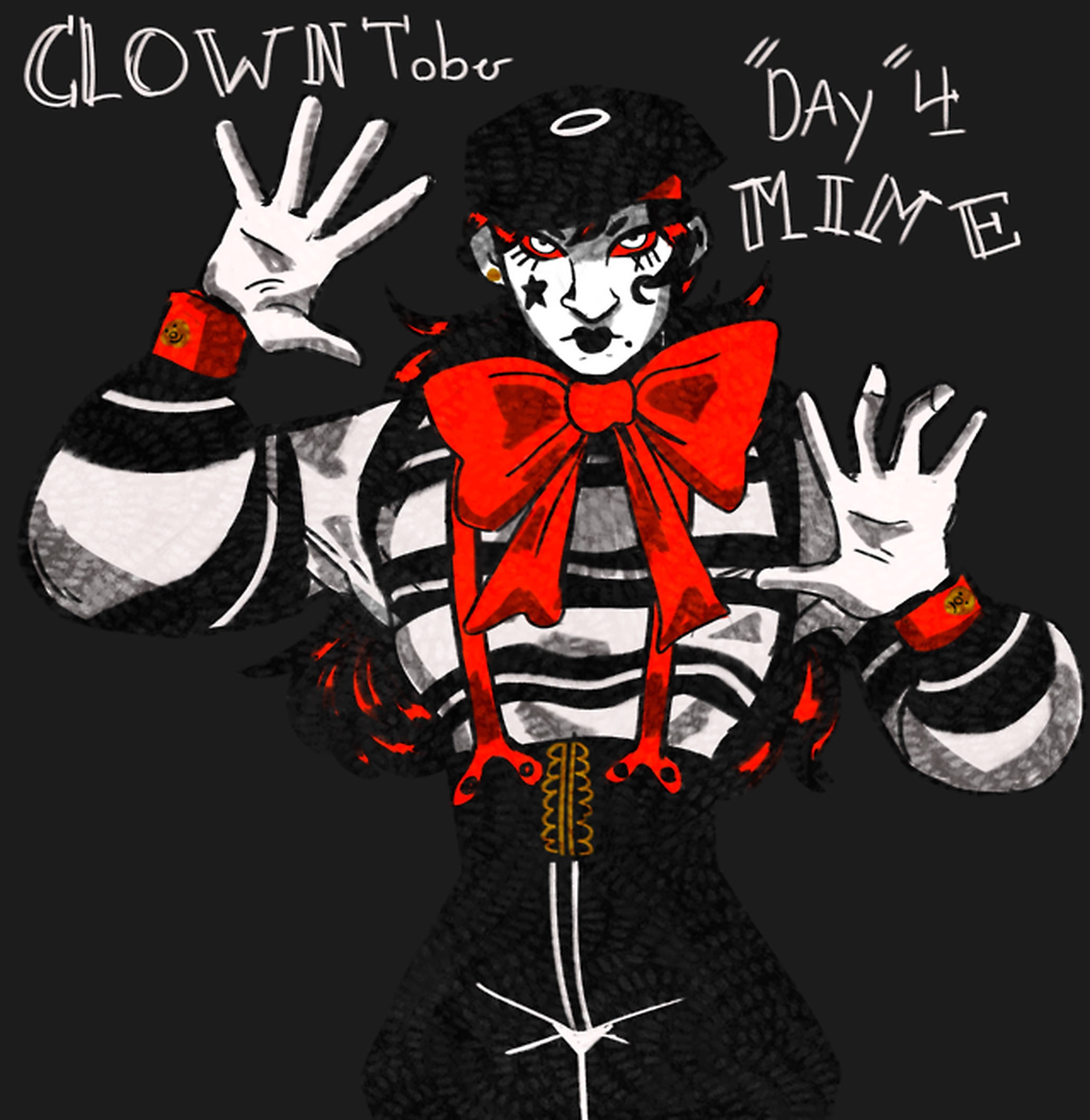 Arta Clownului Mim Fundal