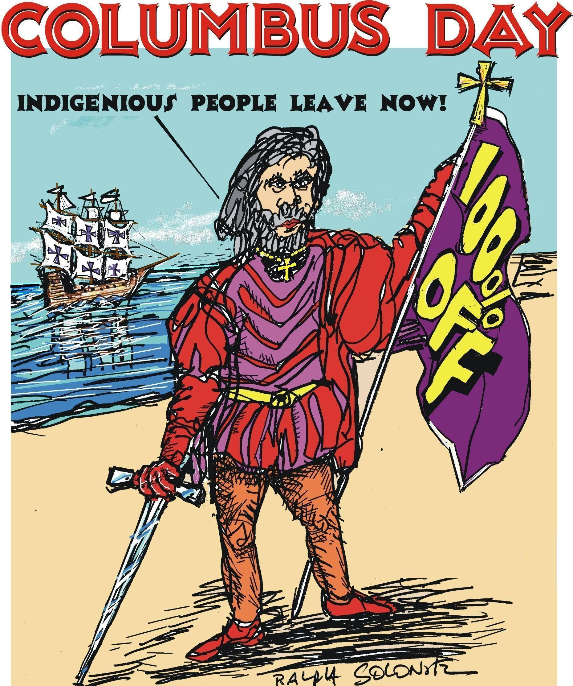 Artă Comică de Ziua lui Columbus Fundal
