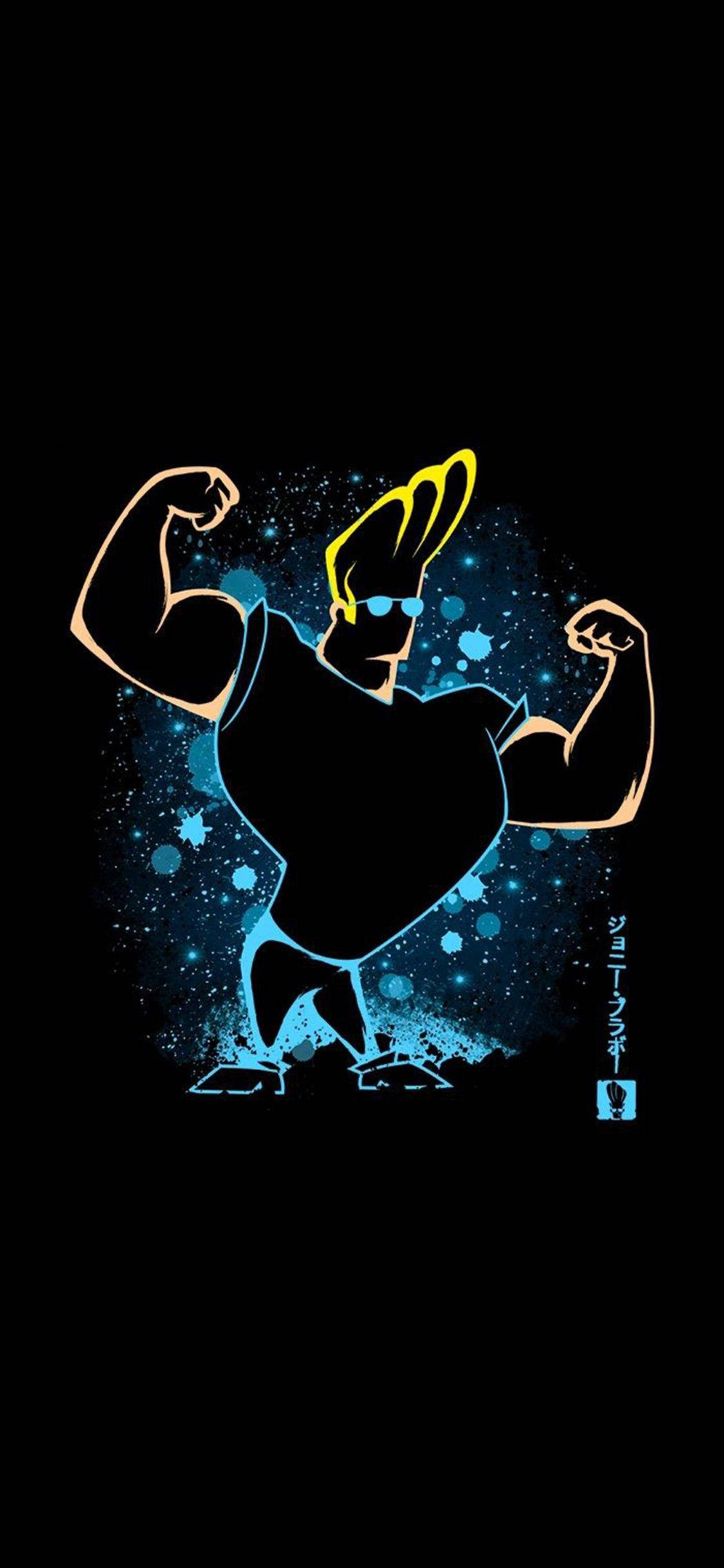 Artă Contur Johnny Bravo Fundal