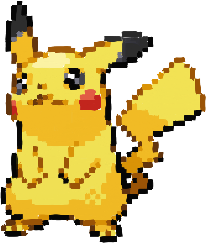 Artă Creatură Galbenă Pixelată.PNG Fundal