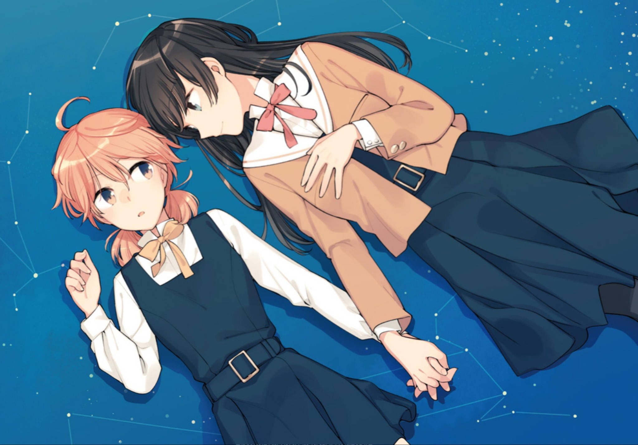 Artă cu constelații lesbiene anime Fundal