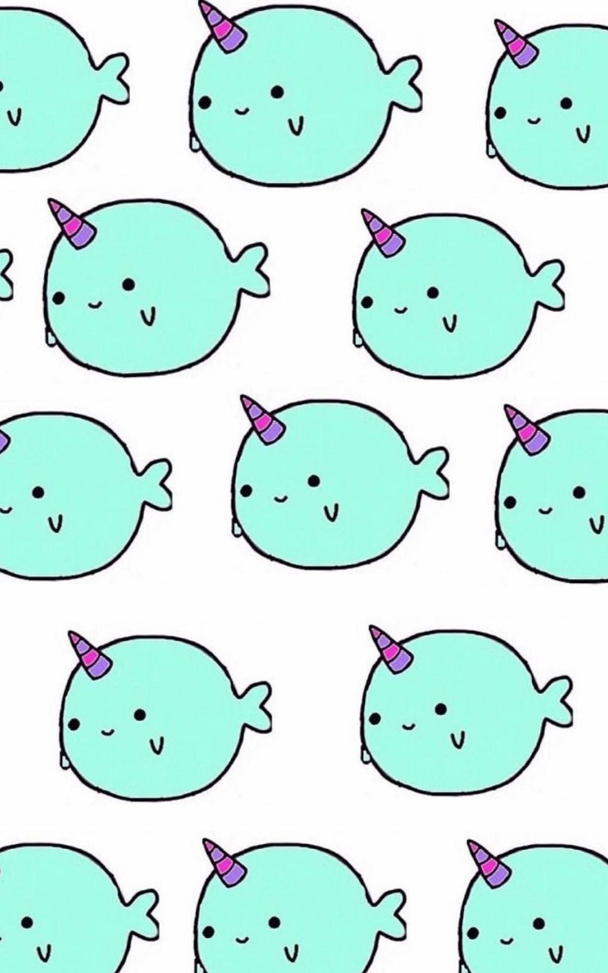 Bubble Narwhal Art Fundal