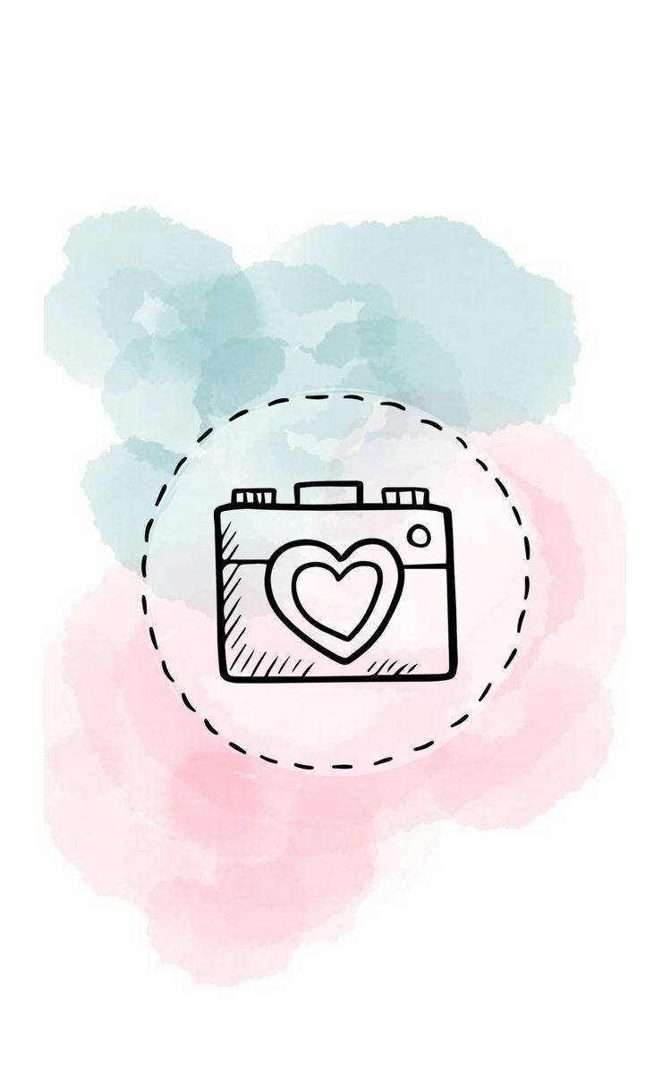 Artă cu pictograma camerei pentru Instagram Story Fundal