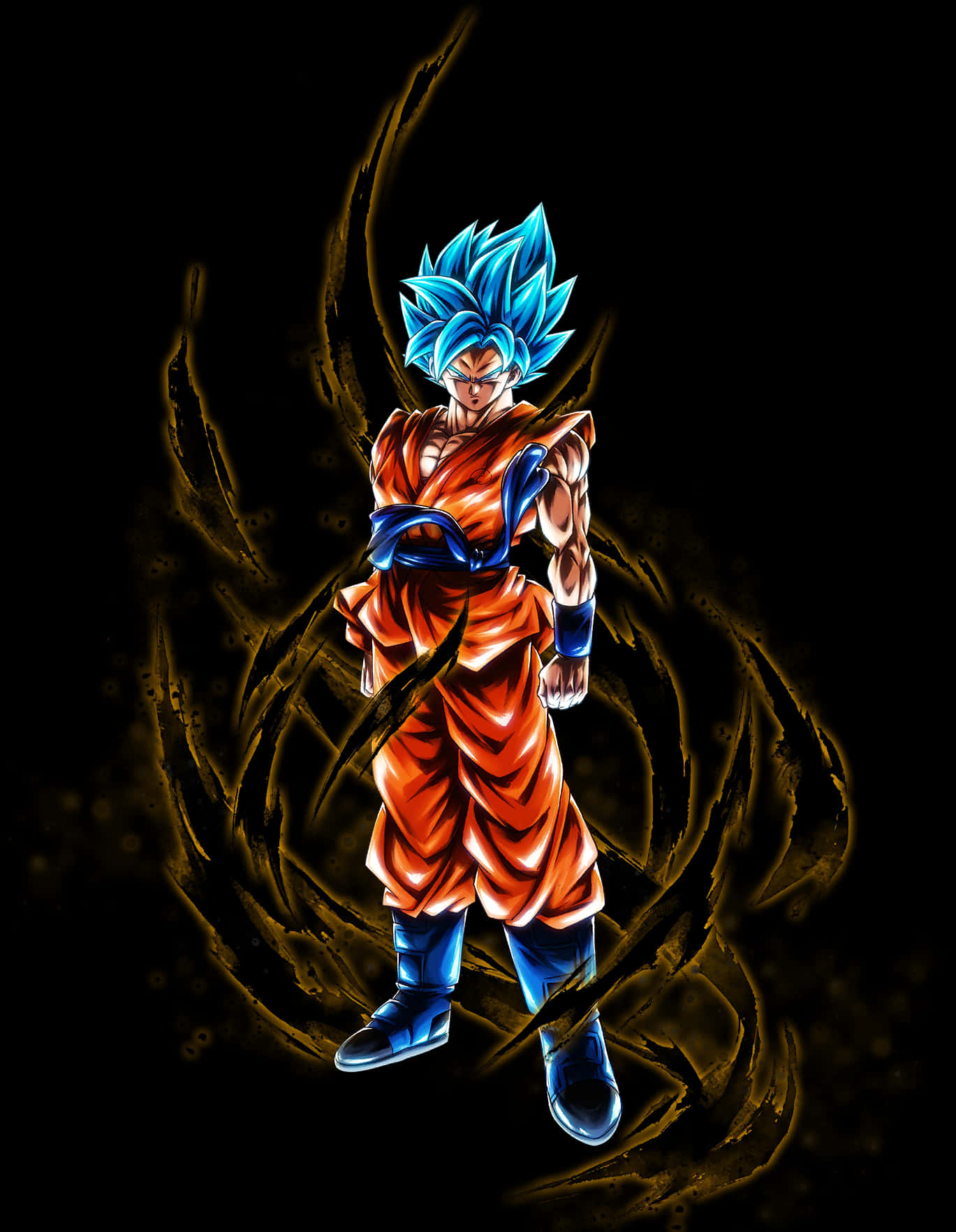 Artă cu Războinicul Super Saiyan Albastru Fundal