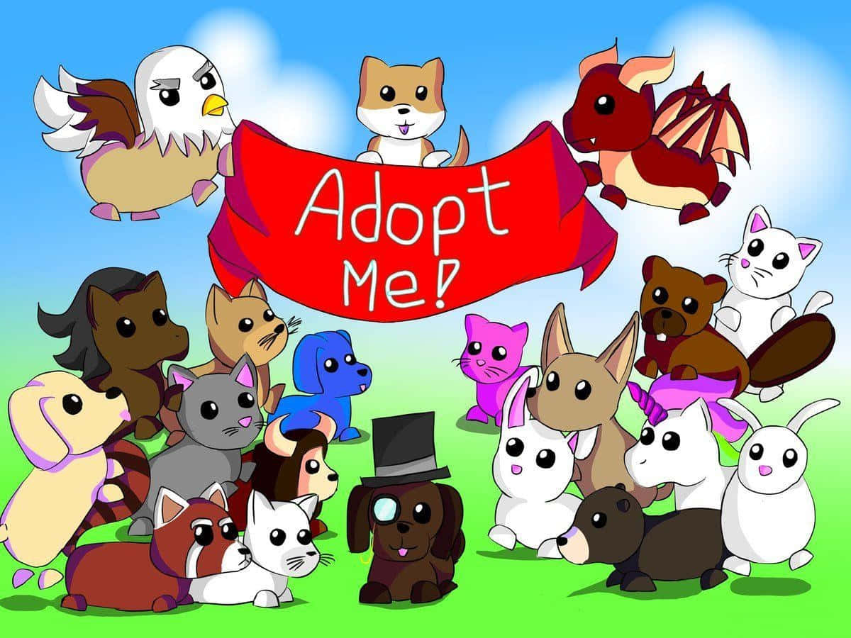 Artă de fan fermecătoare pentru fundalul jocului video Adopt Me Fundal