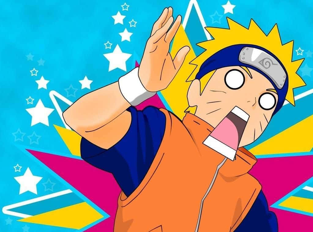 Artă digitală colorată și amuzantă cu Naruto Fundal