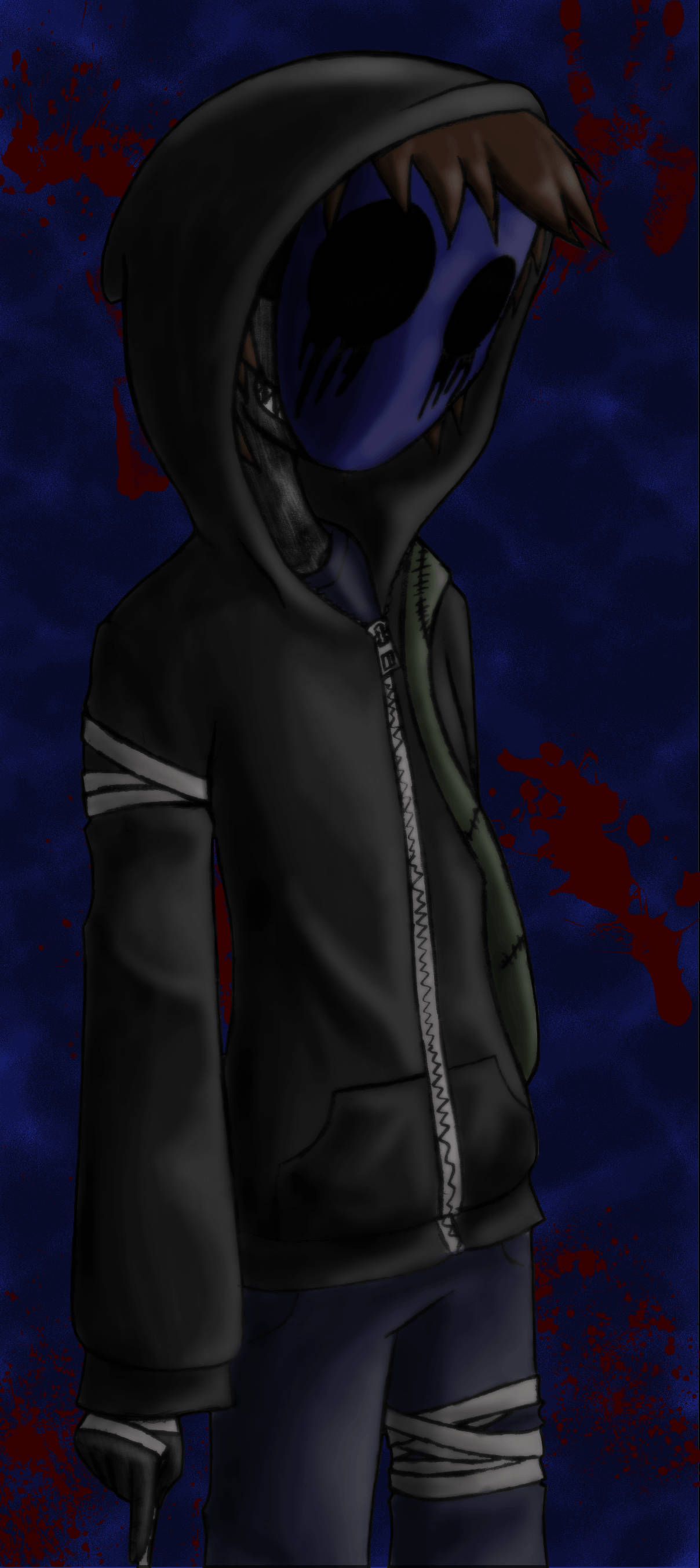 Artă Digitală Melancholică Eyeless Jack Fundal