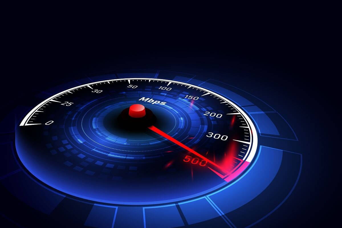 Artă digitală plată pentru test de viteză Fundal