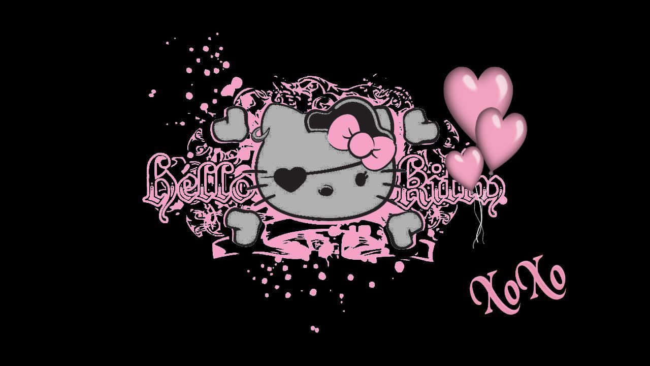 Artă Emo Hello Kitty Piraț Fundal