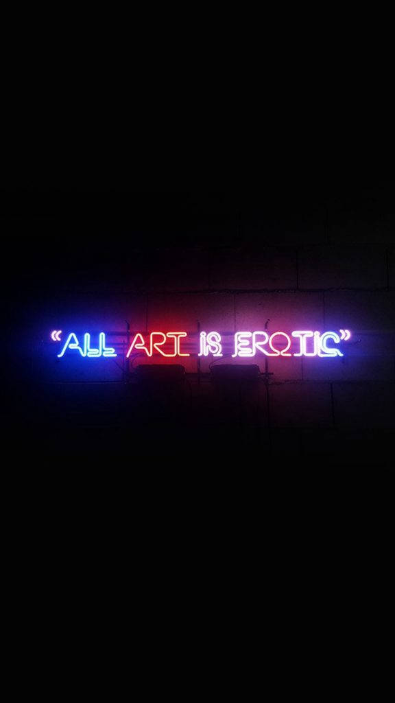 Arta Este Erotică Neon iPhone Fundal