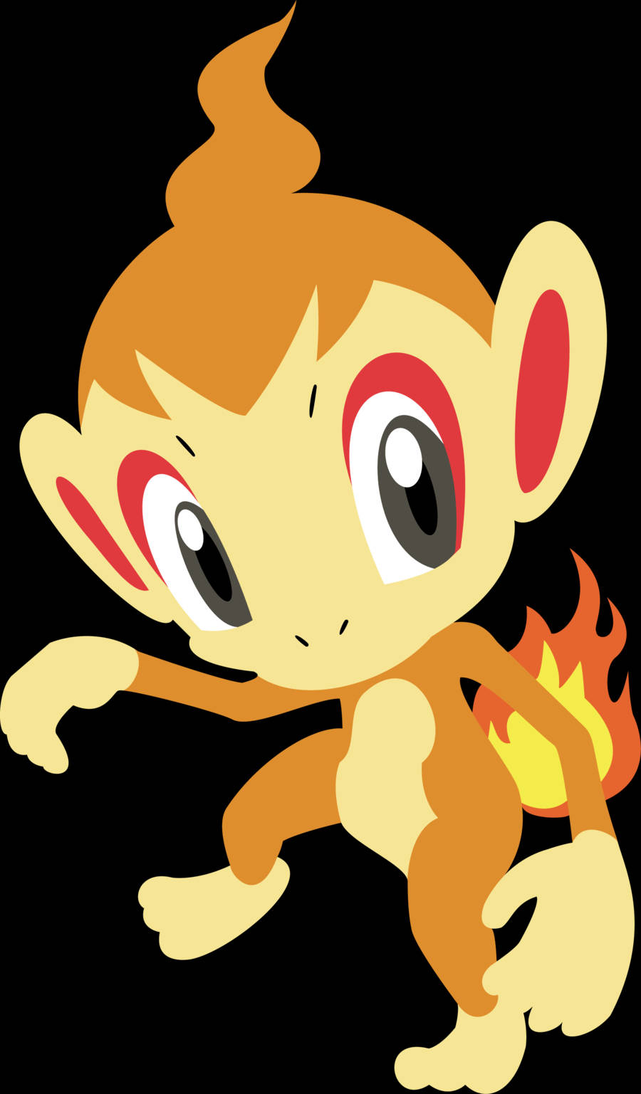 Artă fantastică cu Pokemon Chimchar creată de fani Fundal