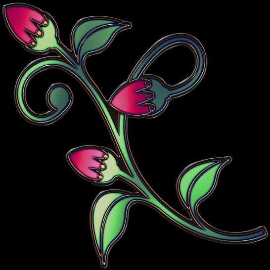 Artă florală stilizată Fundal