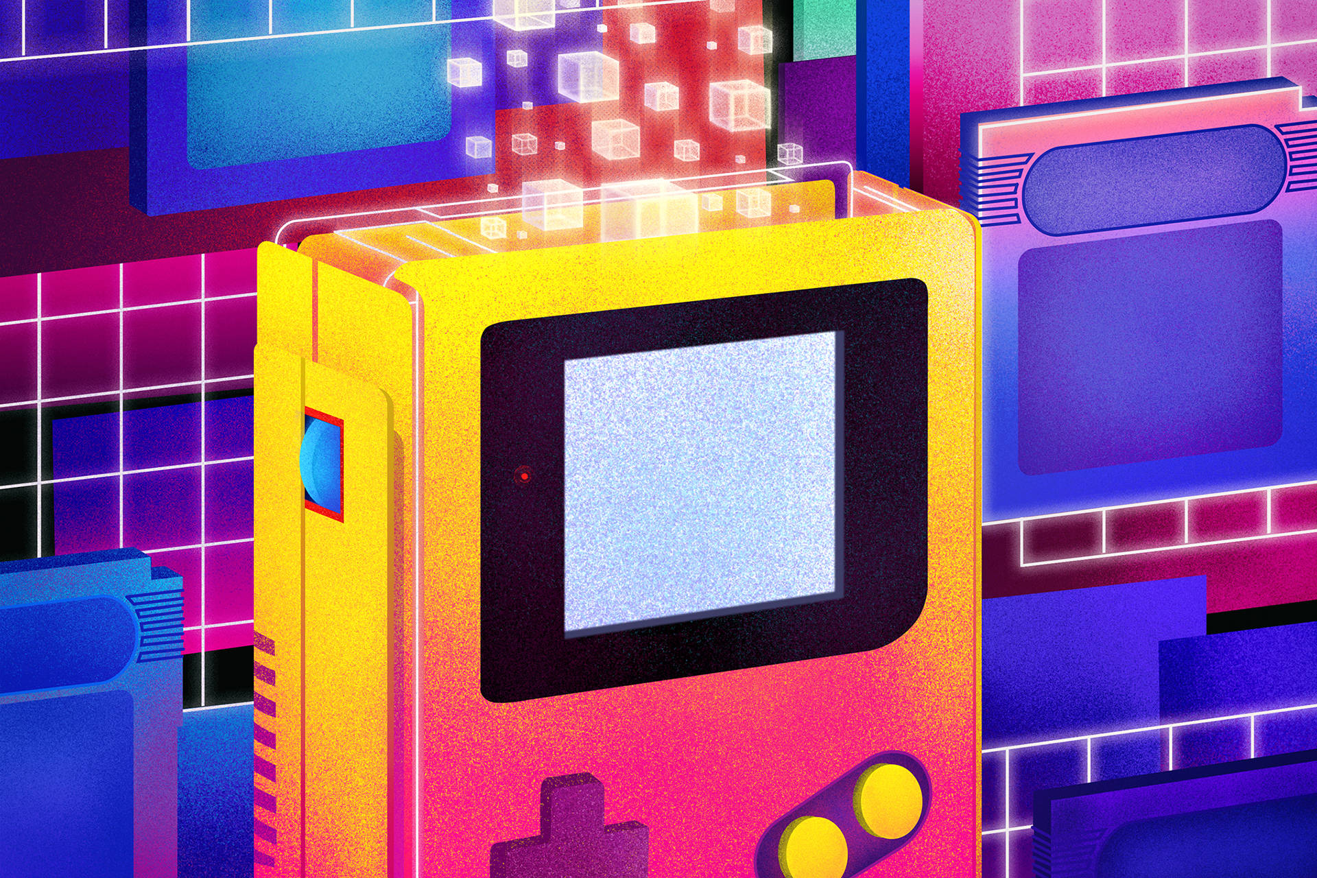 Artă Futuristă Game Boy Color Fundal