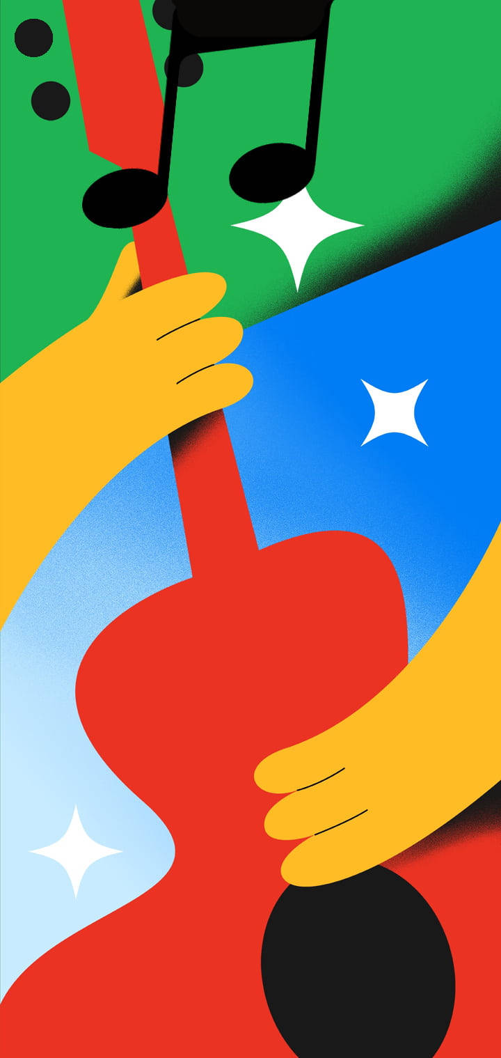 Artă grafică chitară Google Pixel 4 Fundal