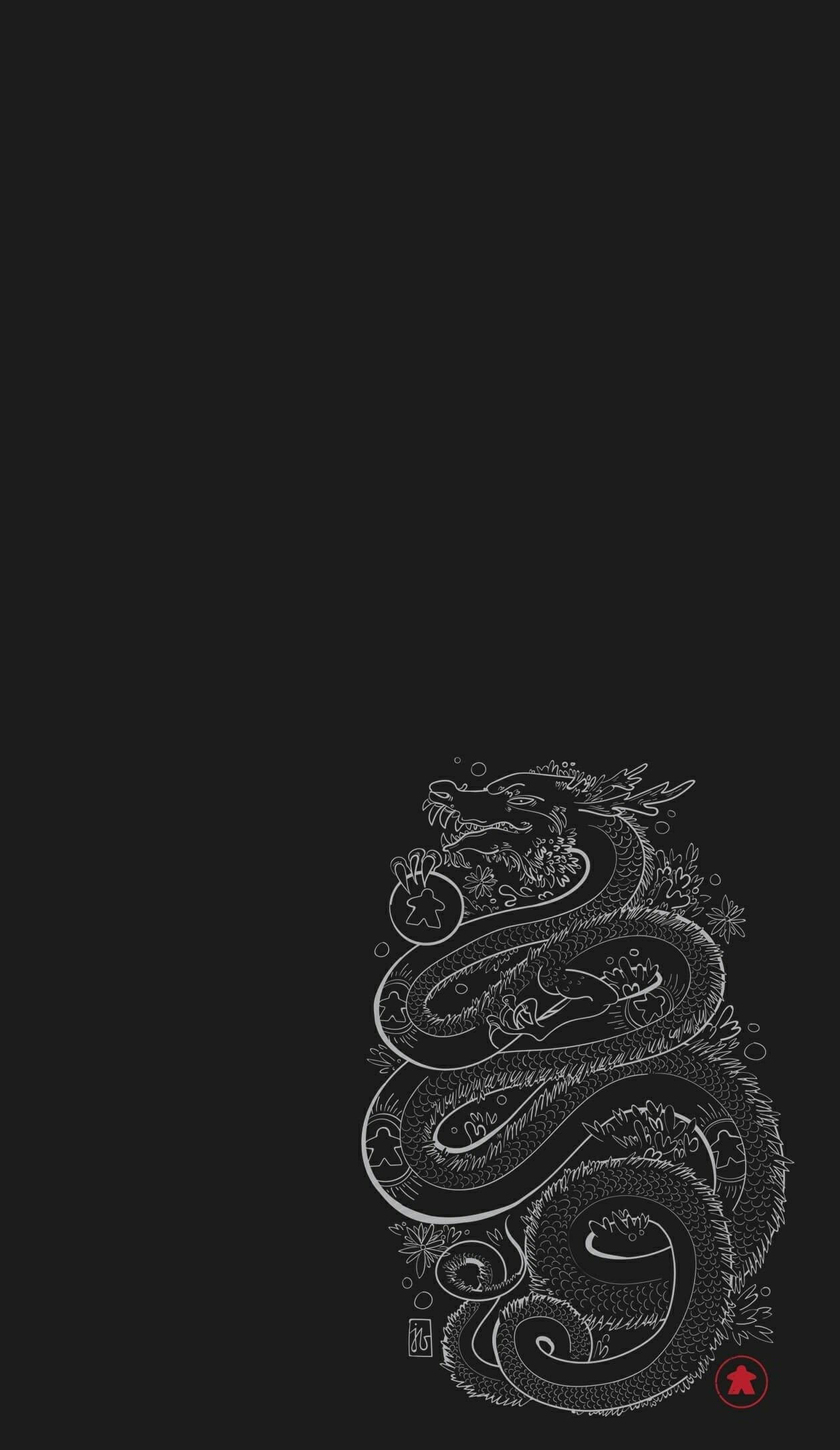 Artă japoneză dragon alb stencil dragon Fundal