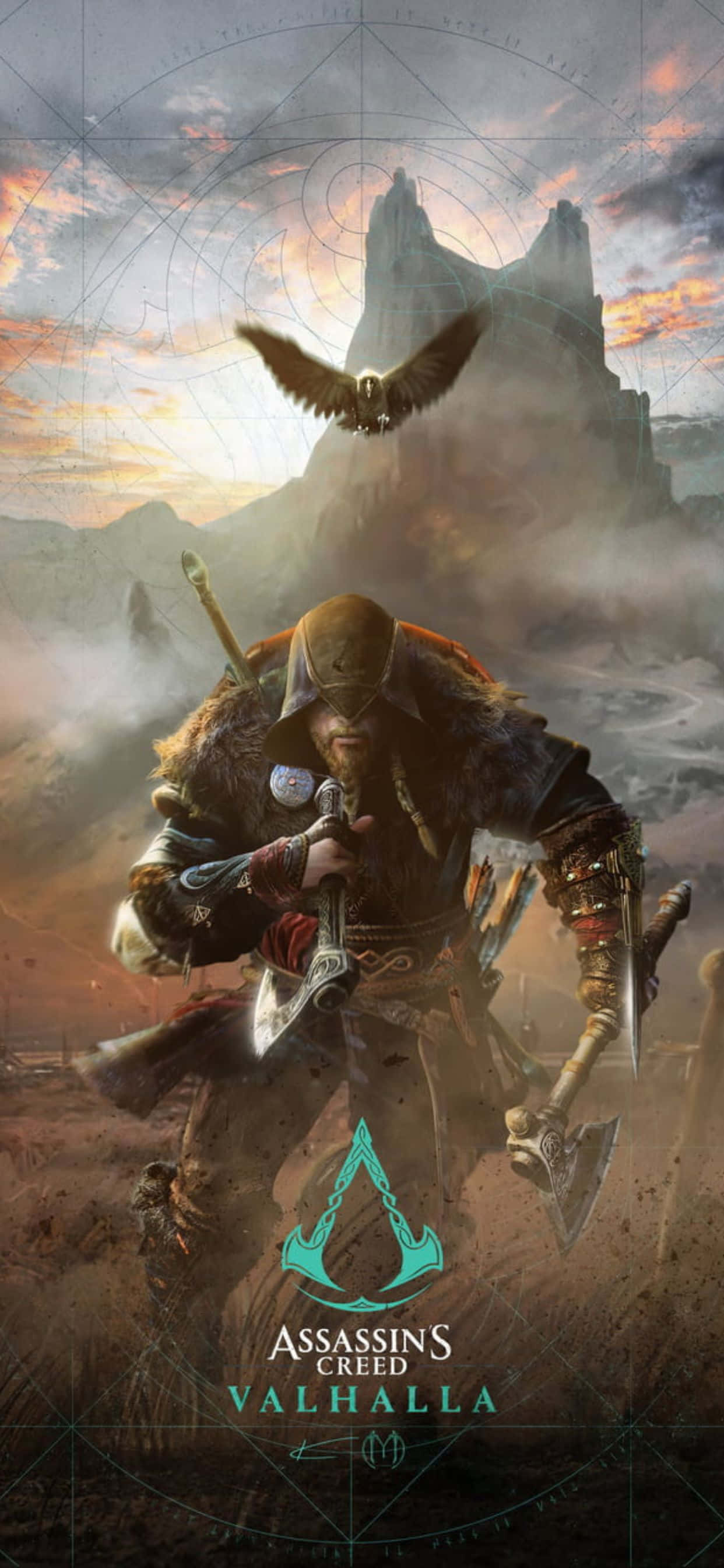 Action Role-play Game Artwork iPhone Xs Max Assassin's Creed Valhalla Background Fundal