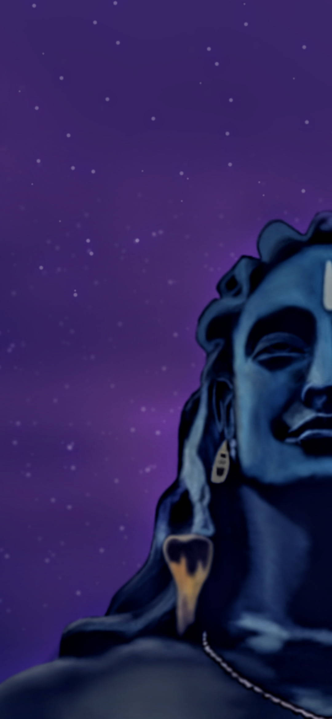 Artă Jumătate-Portret Adiyogi Shiva Fundal