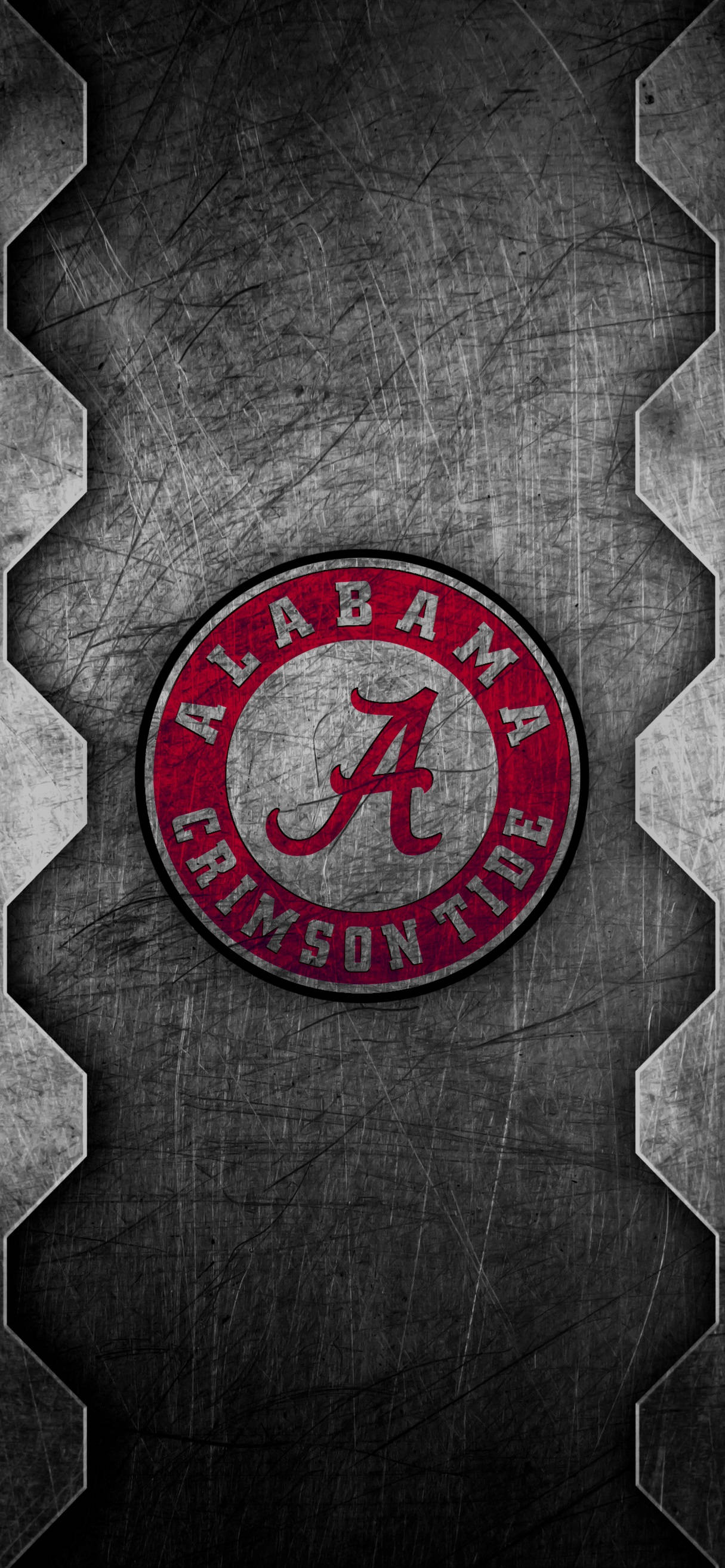 Artă Metal Zgâriat Alabama Crimson Tide Fundal