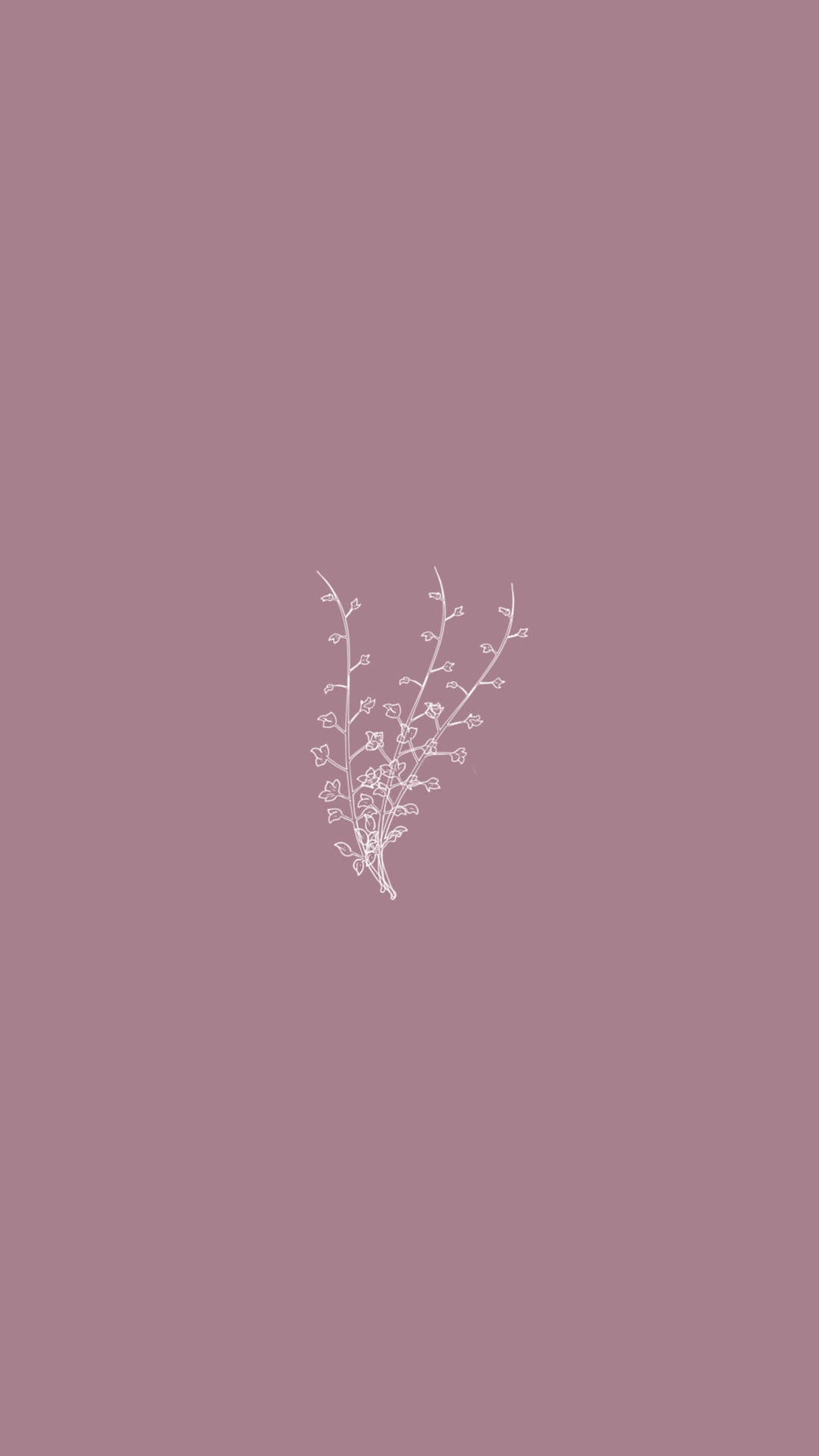 Artă minimalistă cu frunze pastel pentru iPhone Fundal
