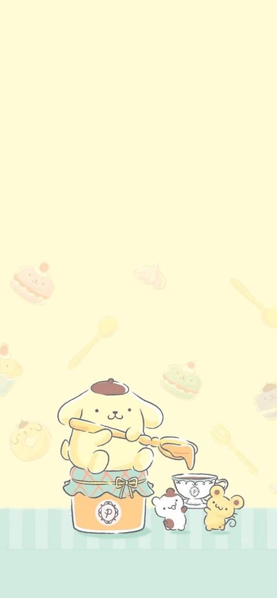 Artă Minimalistă Pompompurin Fundal