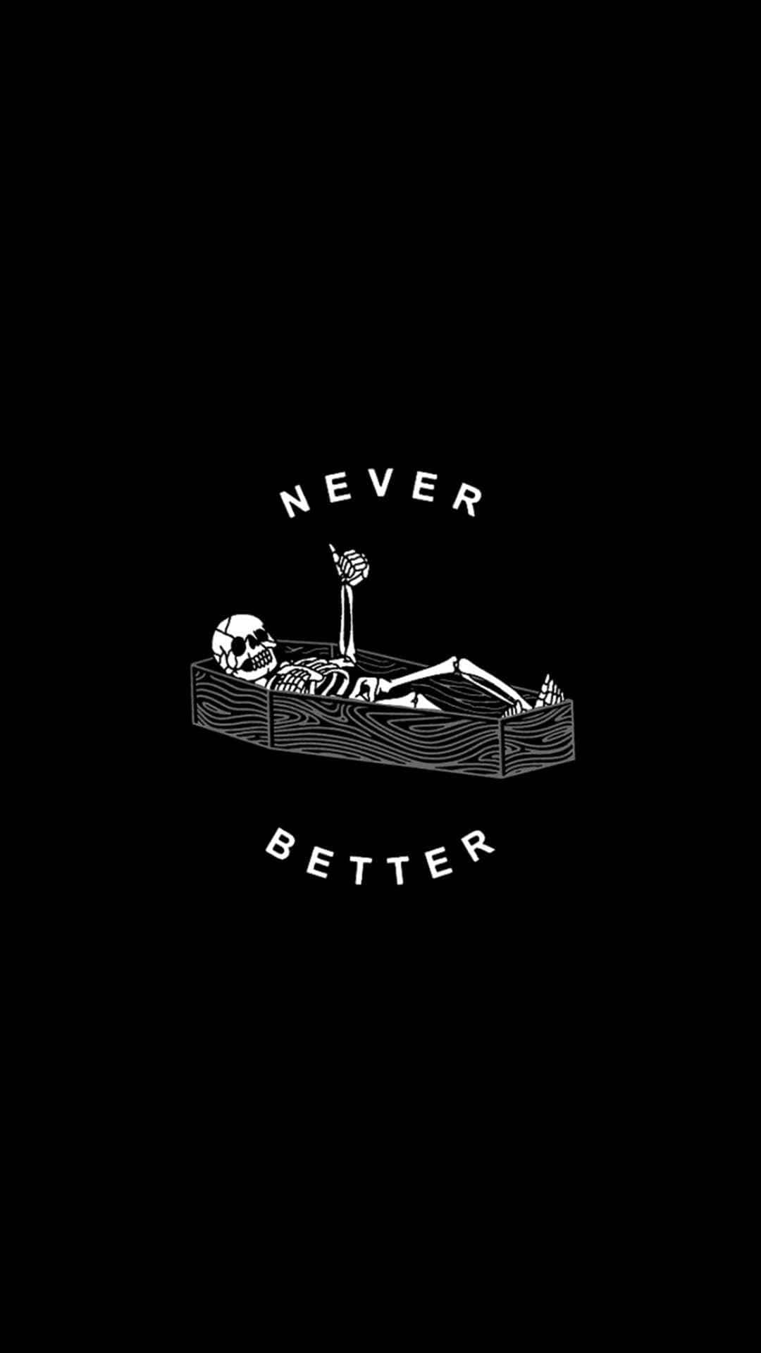 Artă Mumie Neagră Minimalistă pentru Fundal iPhone de Halloween Fundal