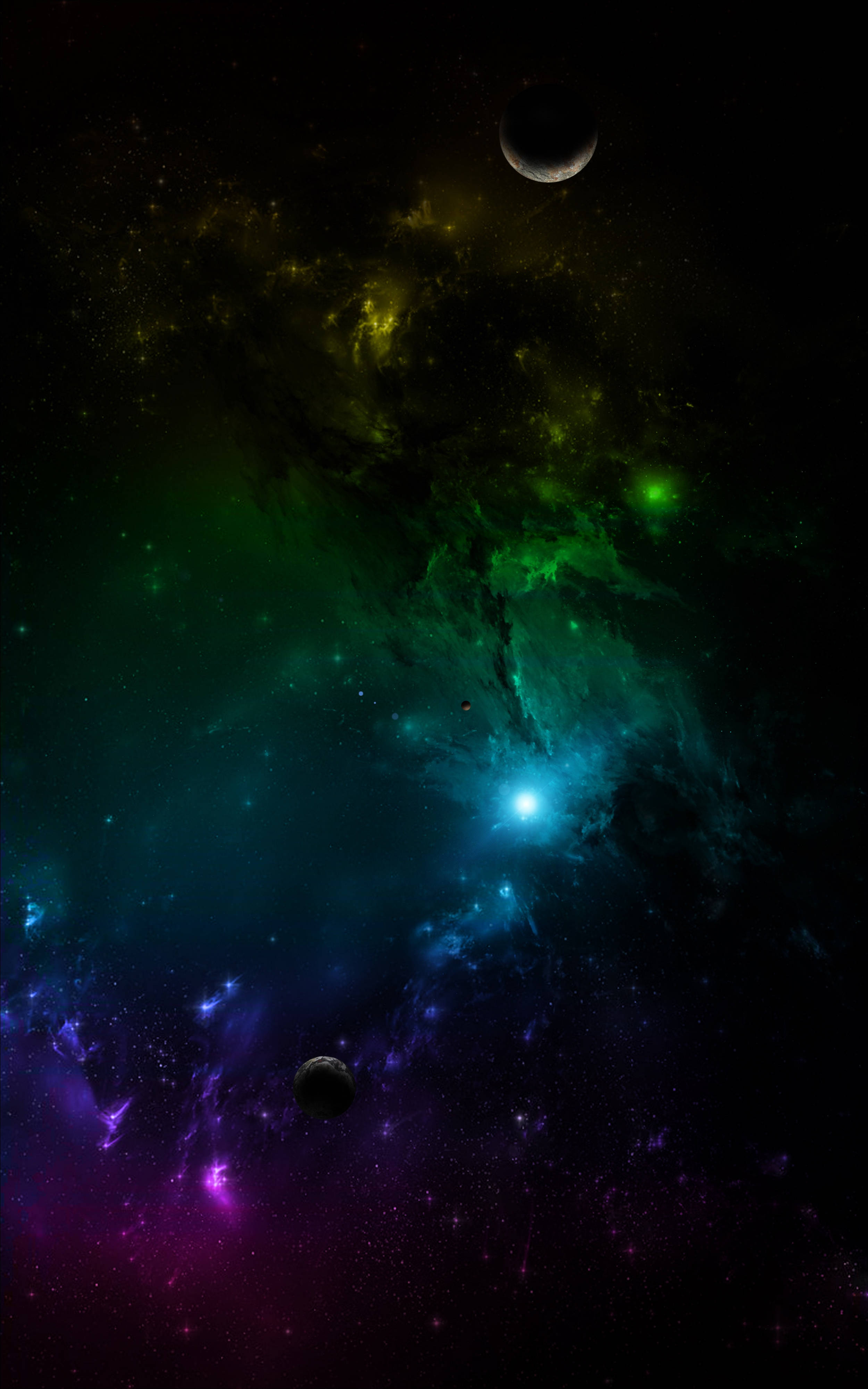 Artă pentru telefon cu univers multicolor Fundal