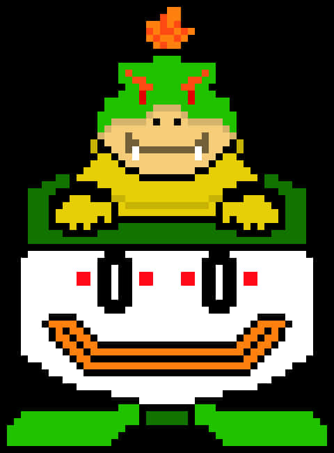 Artă Pixelat cu Bowser Fundal