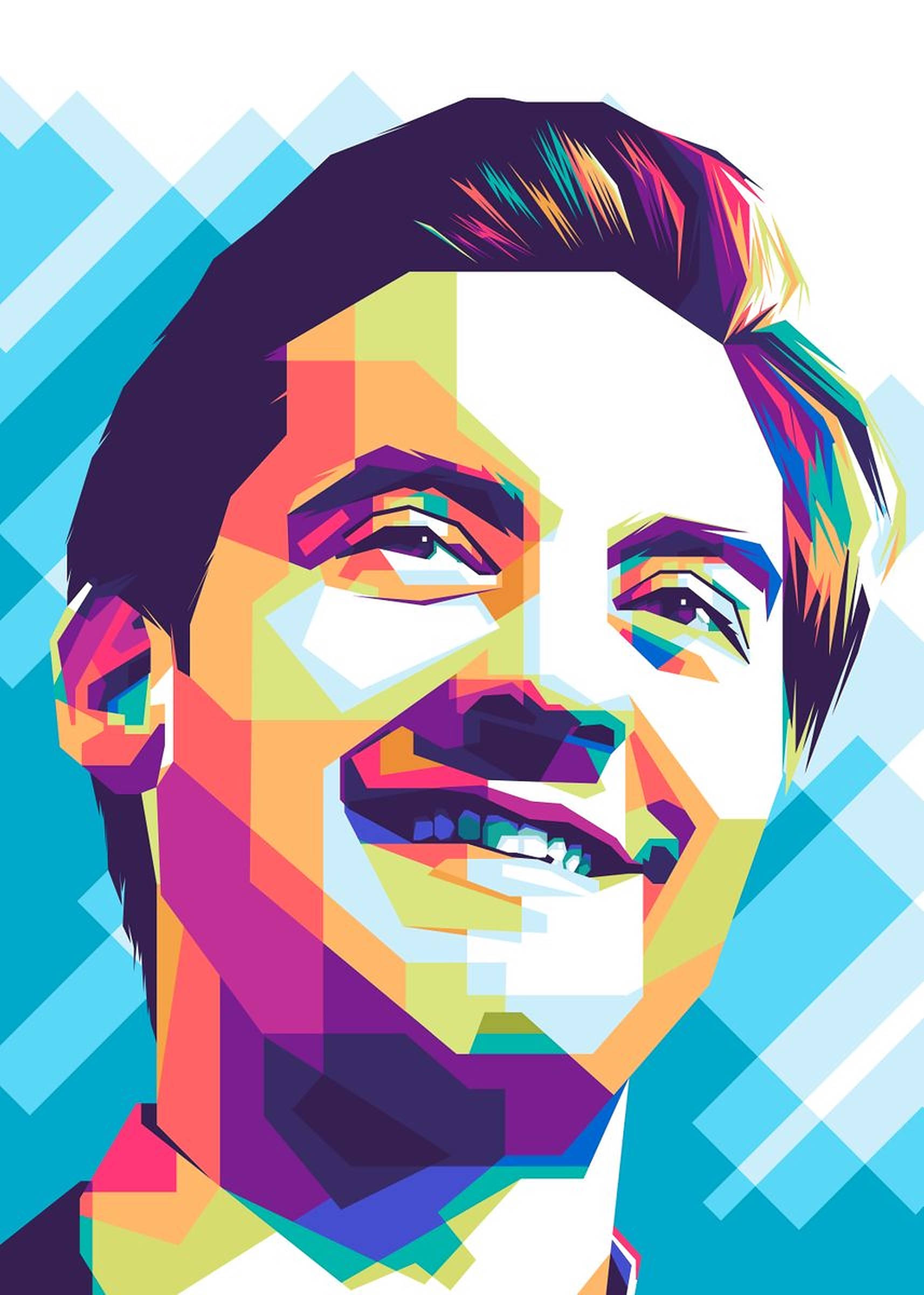 Arta Poligonală Tobey Maguire Fundal