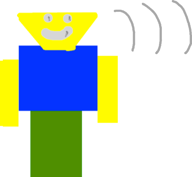 Artă schițată cu personaj Roblox Fundal