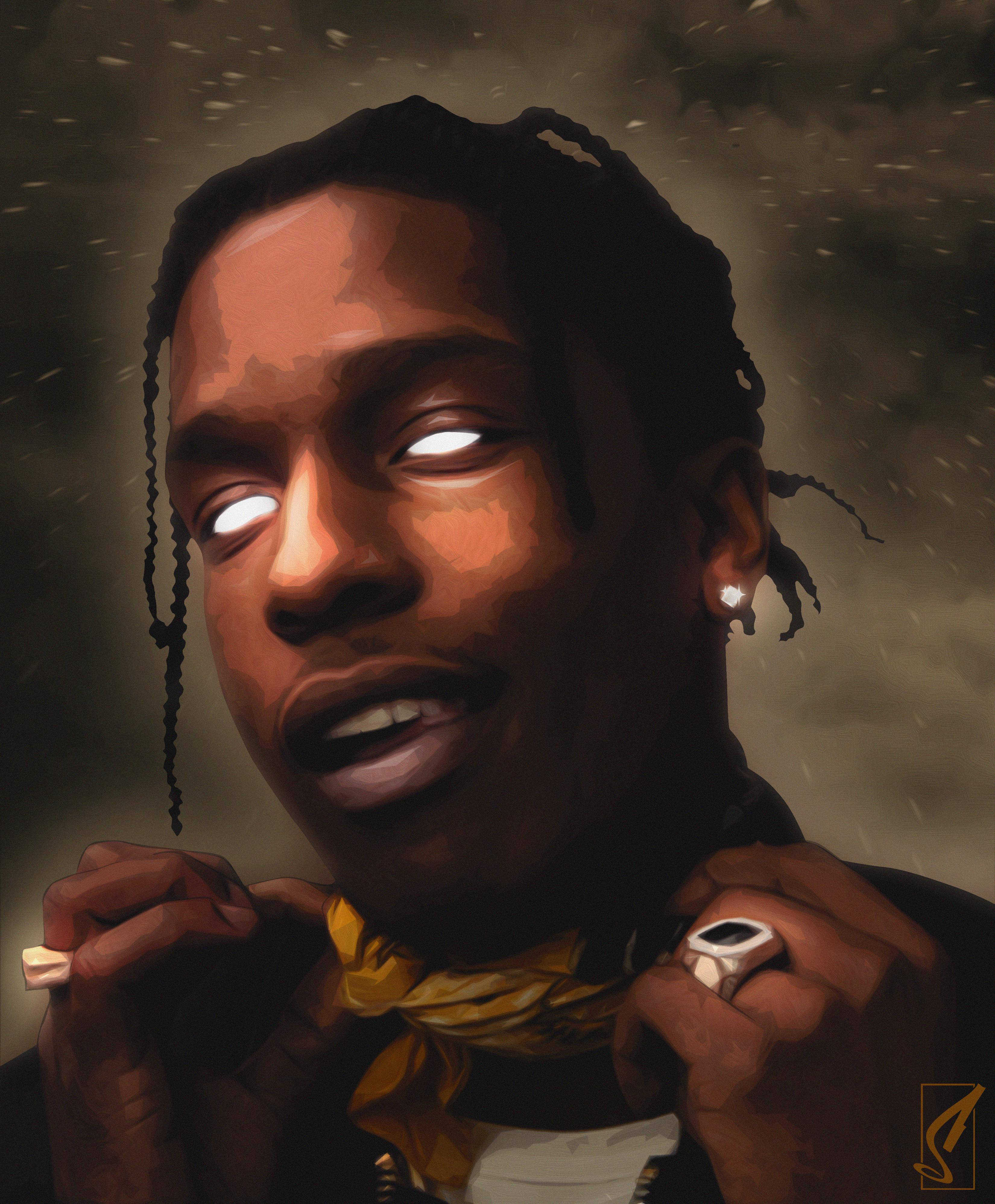 Artă Spooky Asap Rocky Fundal