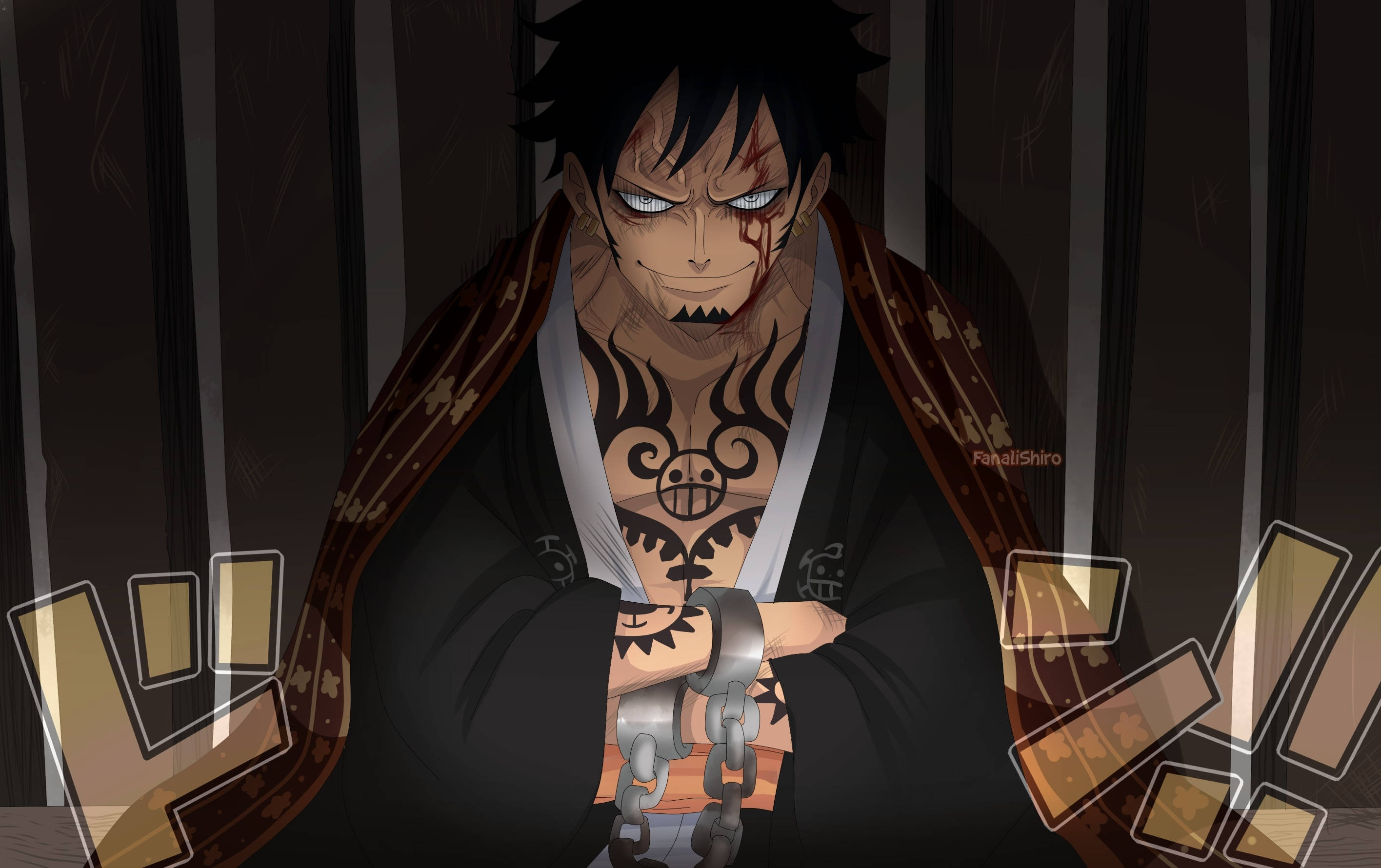 Artă Trafalgar One Piece Desktop Fundal