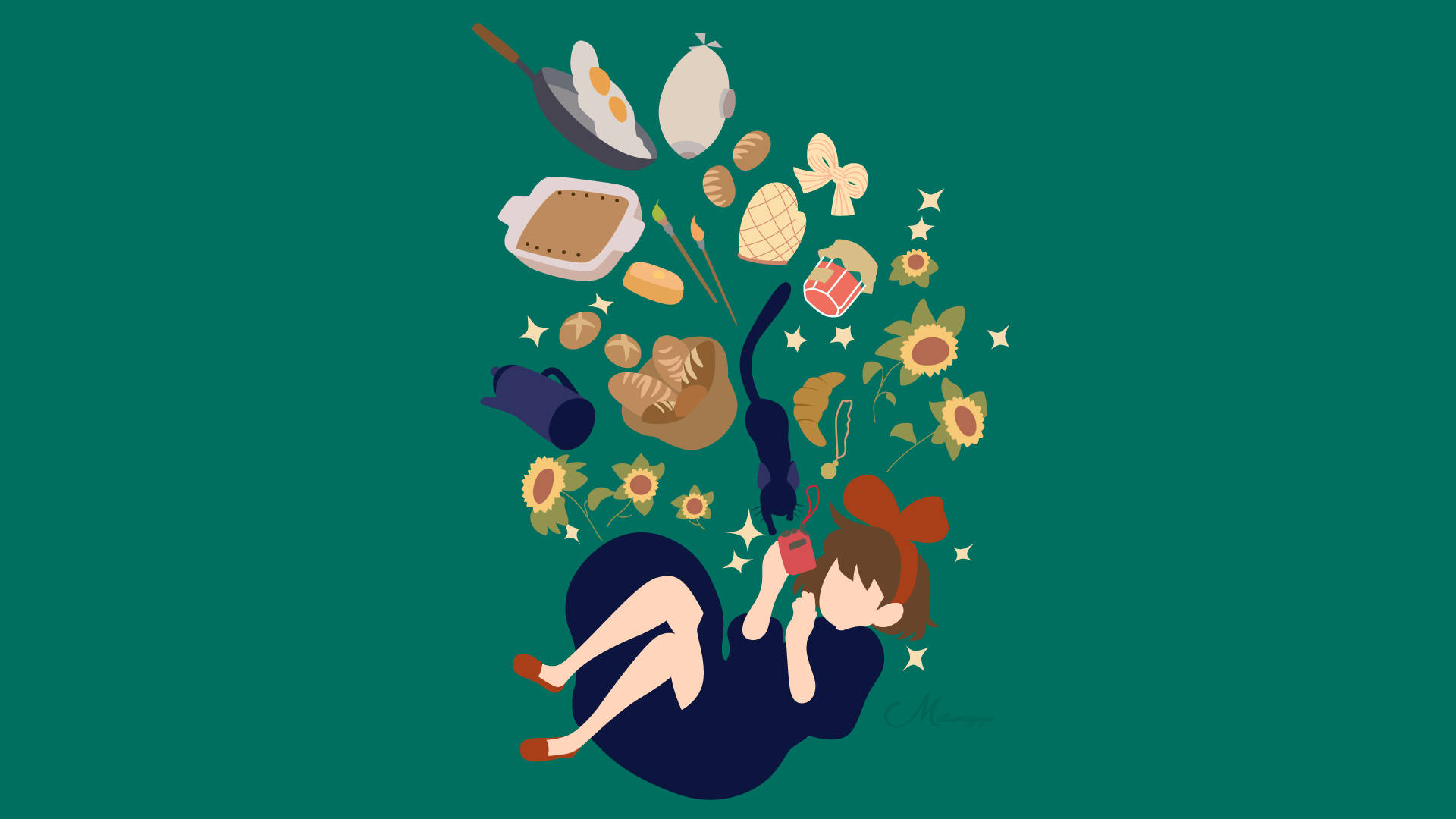 Artă vectorială Kiki din Livrarea lui Kiki Fundal