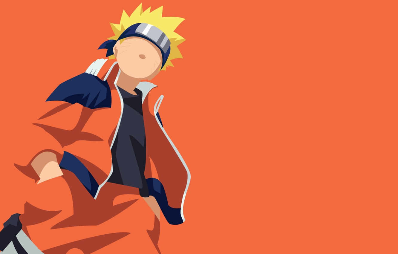 Artă vectorială anime portocalie cu Uzumaki Naruto Fundal