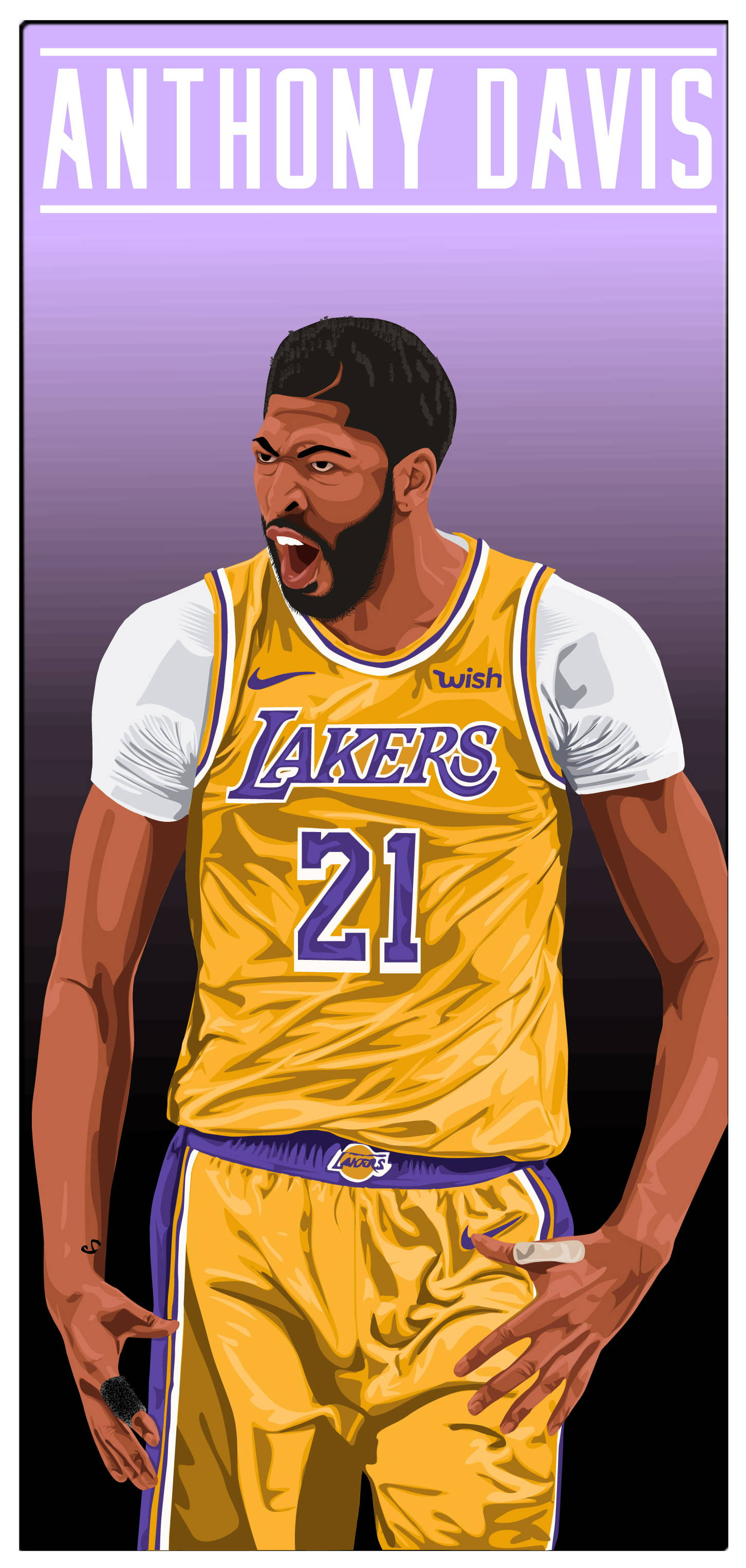 Artă Vectorială Anthony Davis Fundal