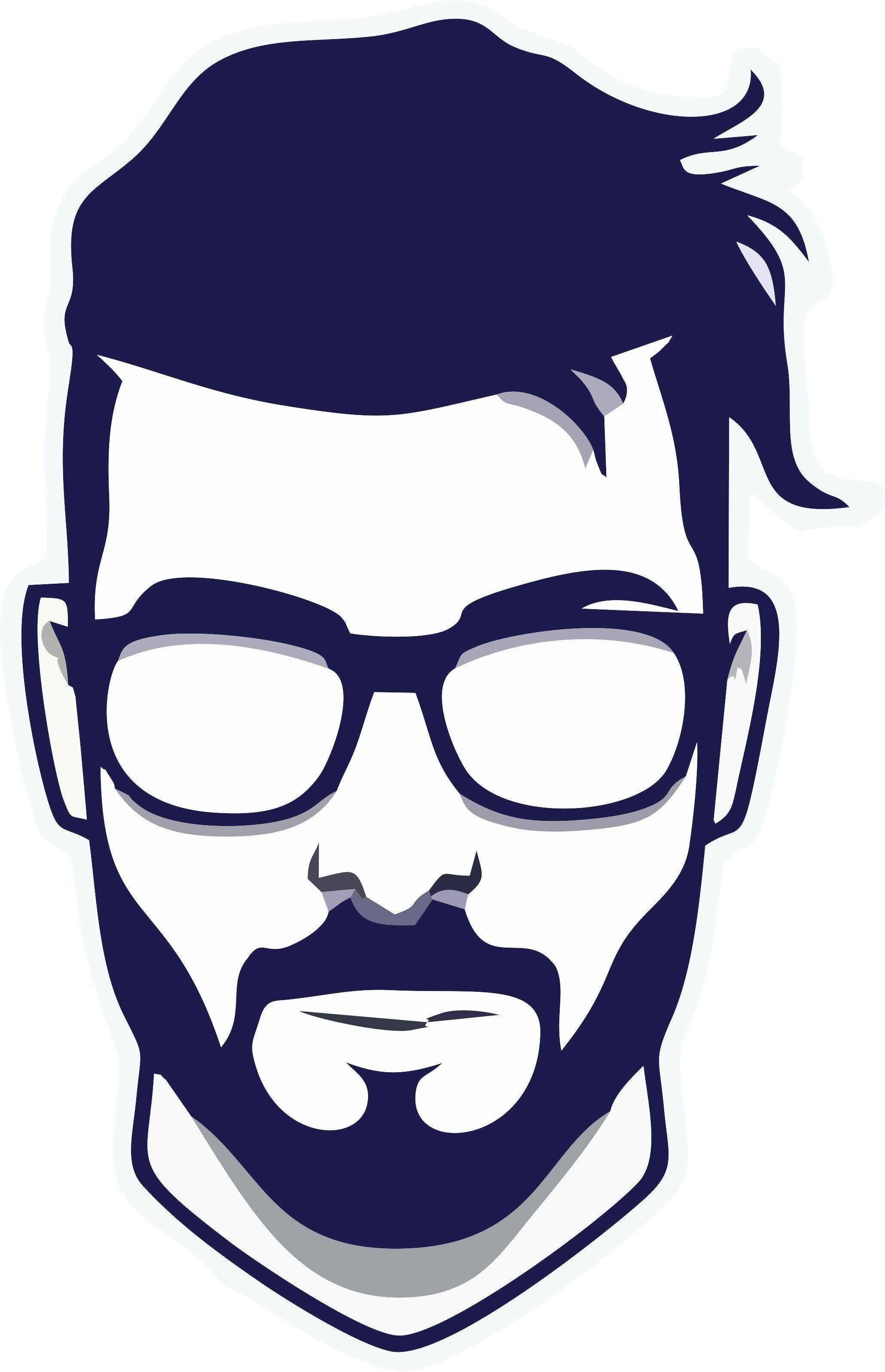 Artă Vectorială Logo Barbă Bine Tăiată Fundal