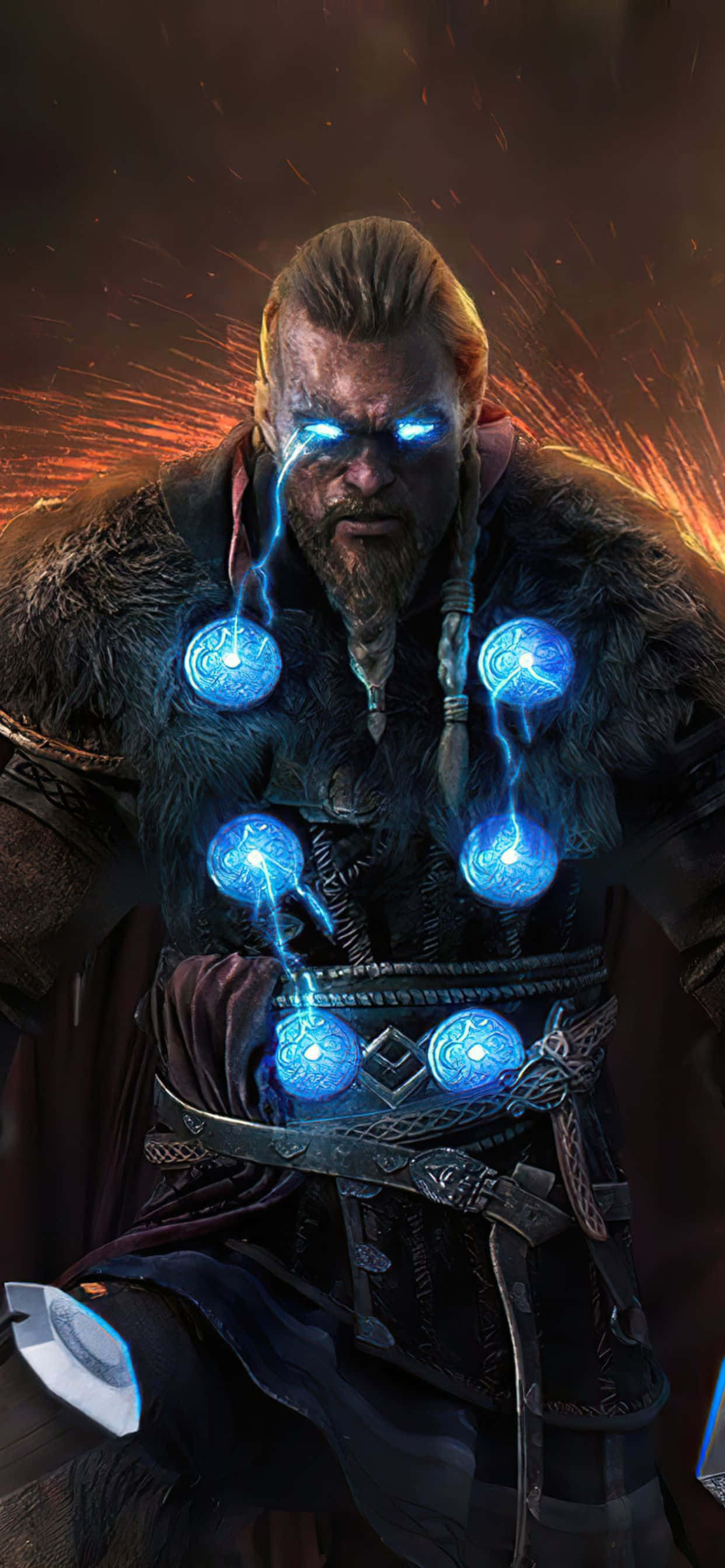 Artă Vikingă Eivor iPhone Xs Max Assassin's Creed Valhalla Fundal