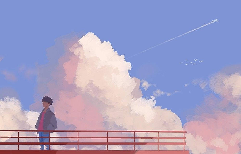 Artwork bazat pe J-Hope Airplane Fundal