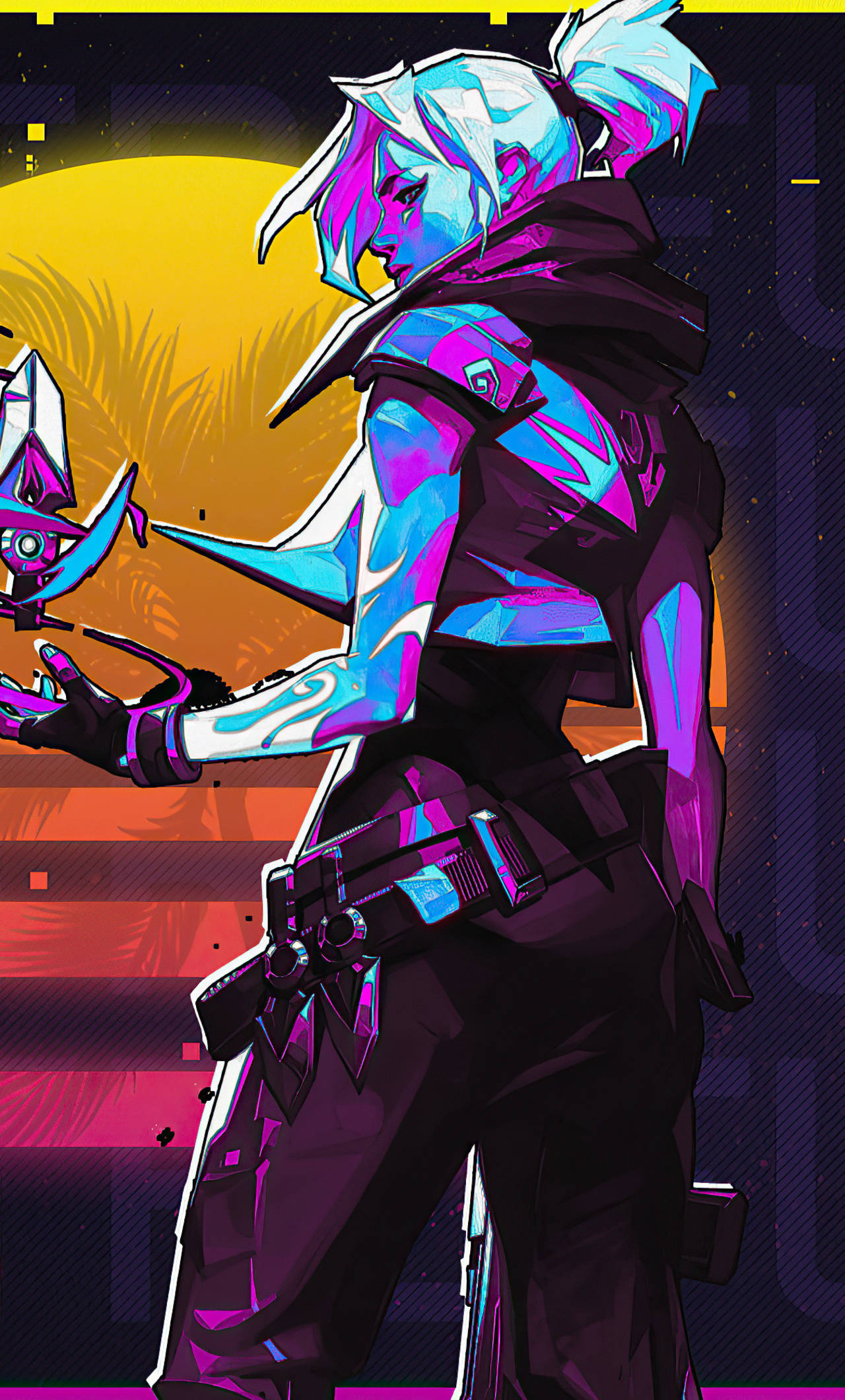 Artwork Valorant Jett Neon Fundal