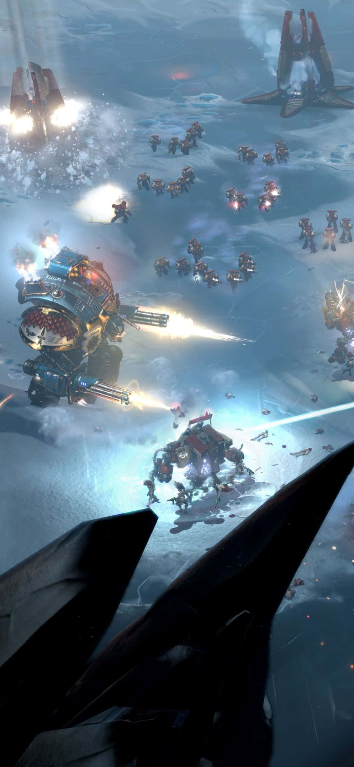 Aruncă-te în Luptă cu iPhone Xs Dawn Of War III Fundal