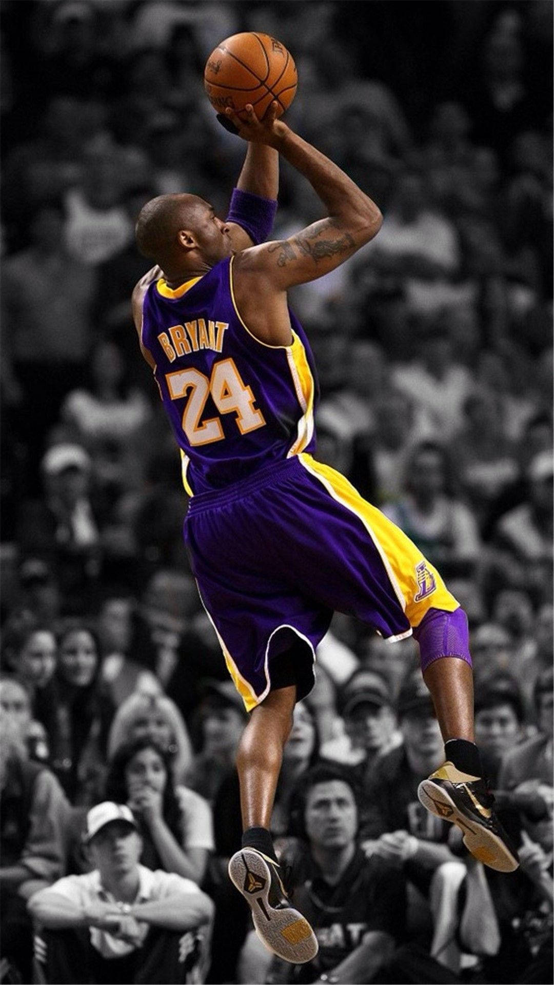 Aruncare iconică Kobe Bryant iPhone Fundal