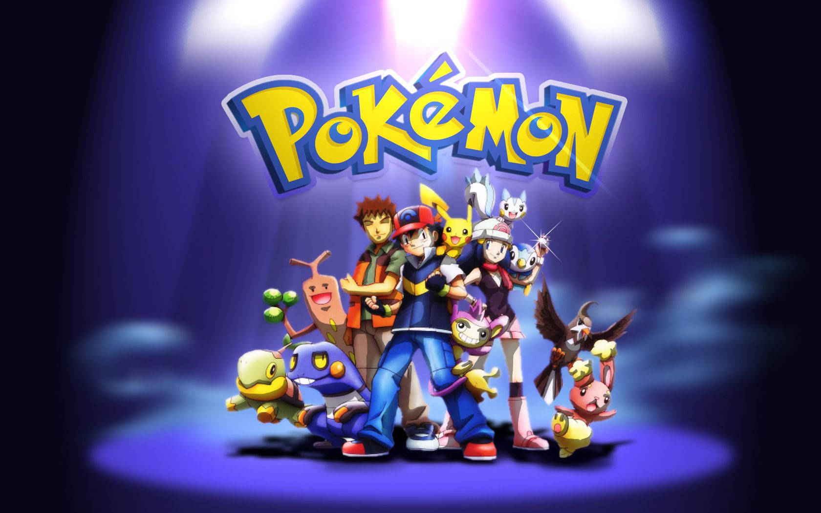 Ash, Misty și Brock Pokemon Fundal