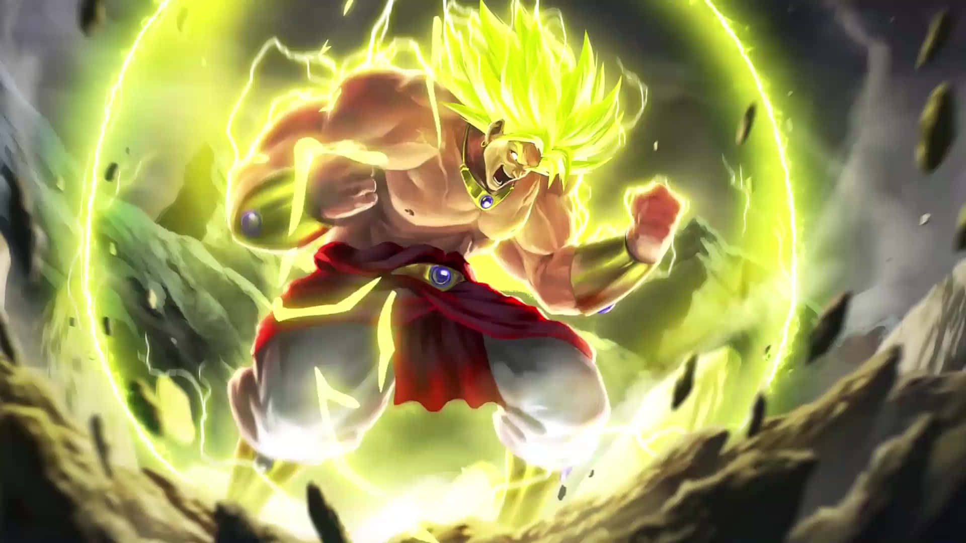 Asistă la bătălia epică dintre Super Saiyan Broly și Goku în Dragon Ball Super: Broly! Fundal