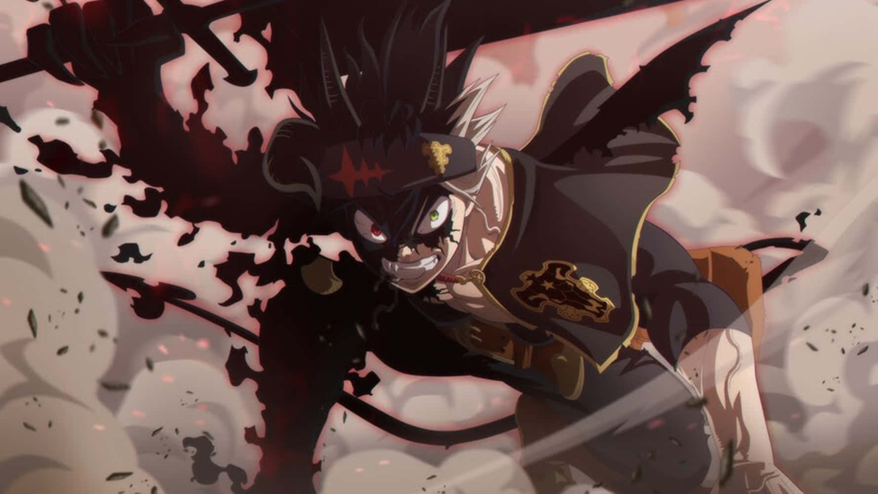 Asta Black Clover 4K Demon Devil Liebe Fuziune Fundal