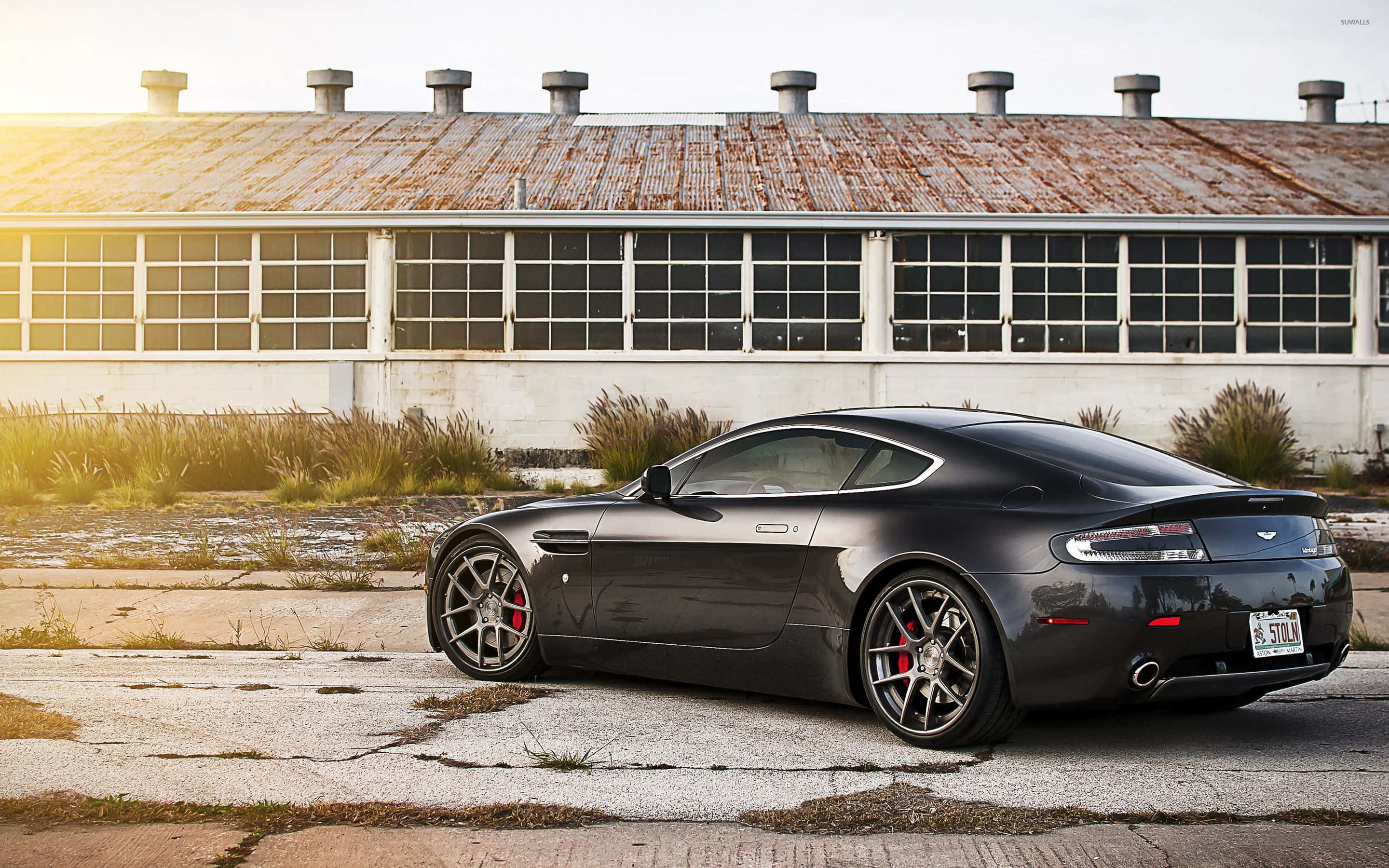 Aston Martin Vanquish în Acțiune pe un Drum Pitoresc Fundal
