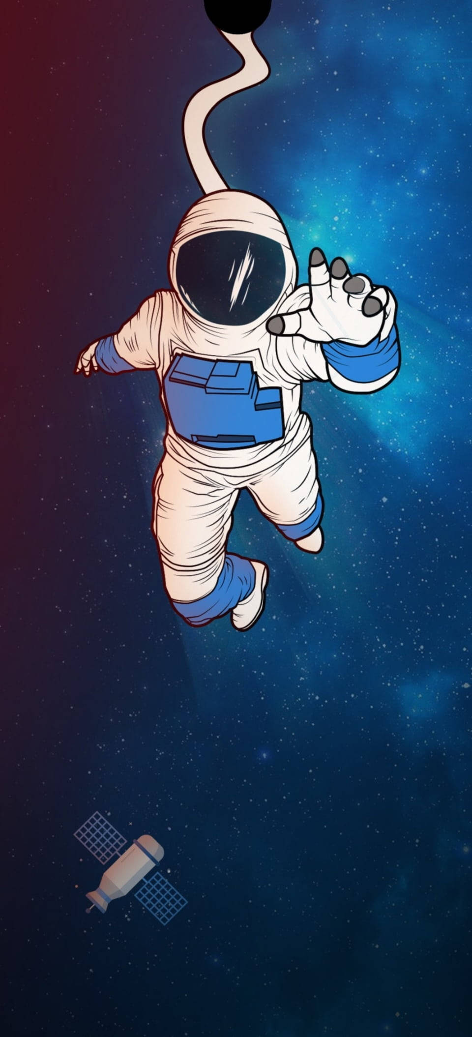 Astronaut de desen animat captivant Fundal